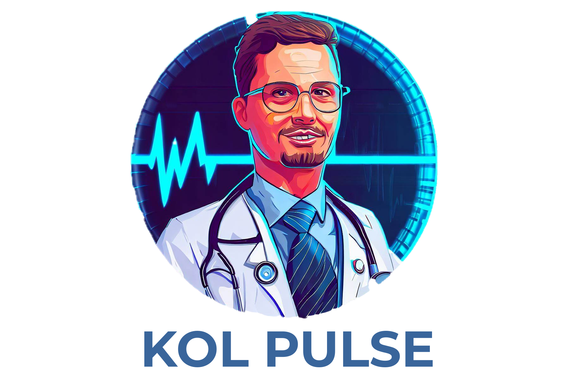 KOL Pulse AI logo-blue modern