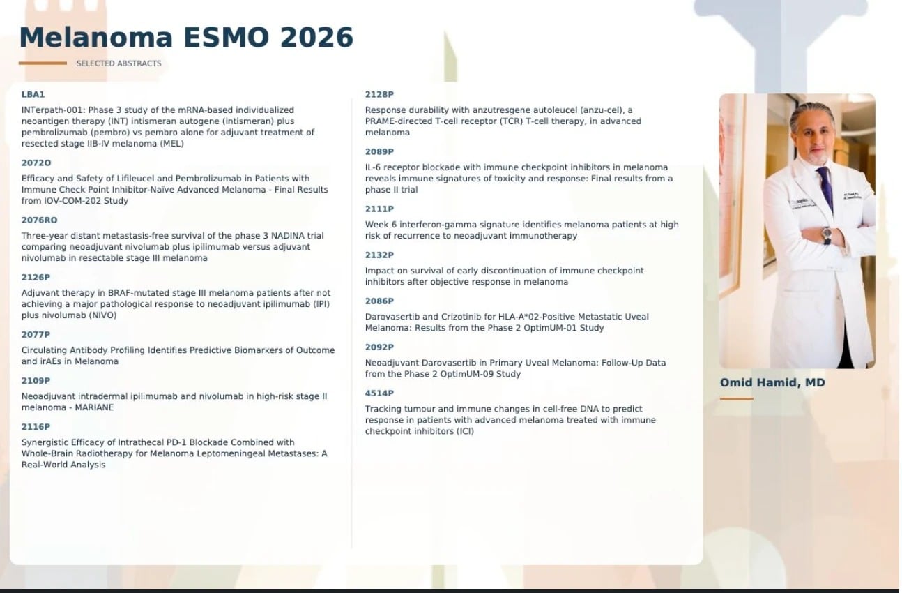 Omid Hamid, MD ESMO 2026 slide: INTerpath-001