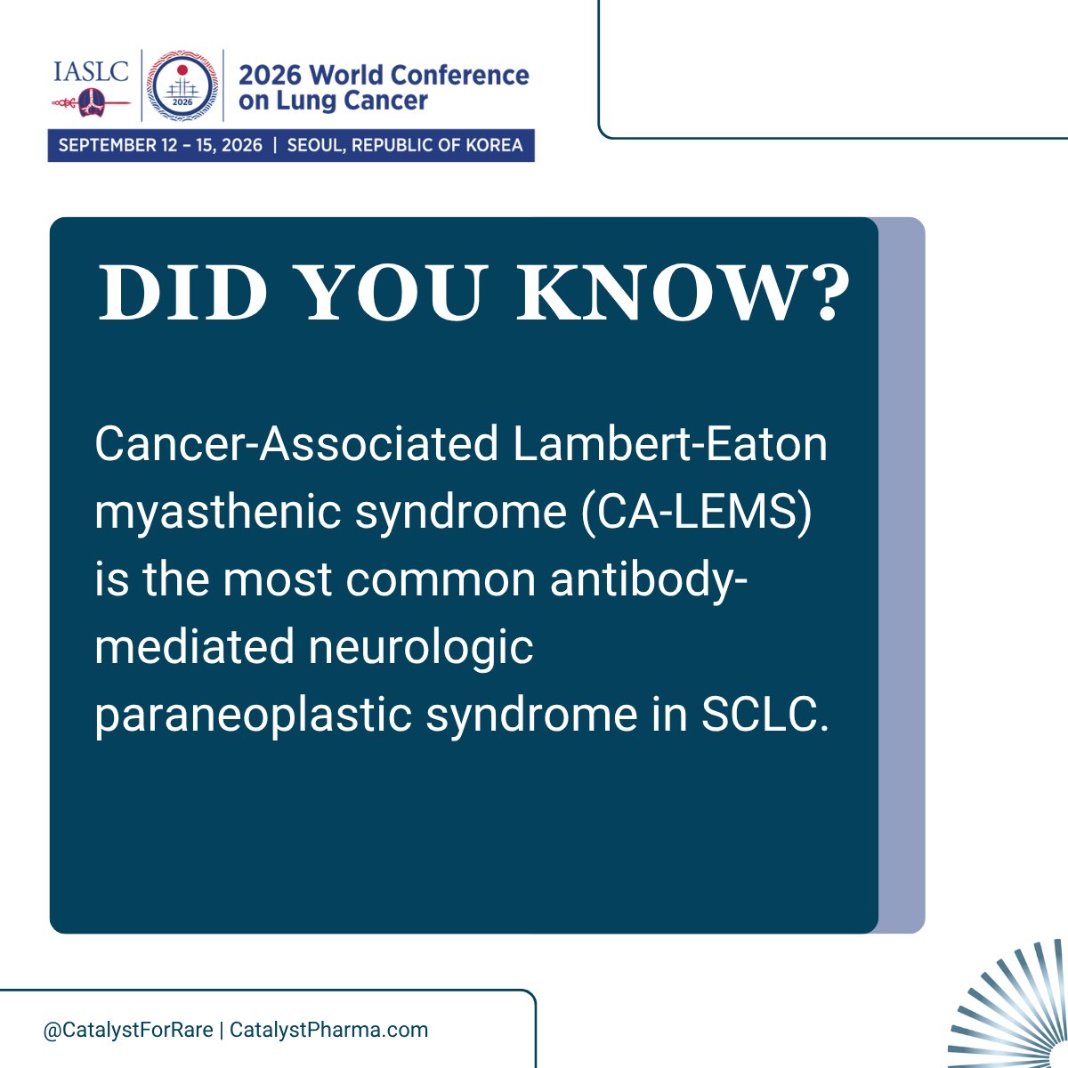We're at @IASLC's World Conference on Lung Cancer, a conference that brings together the g