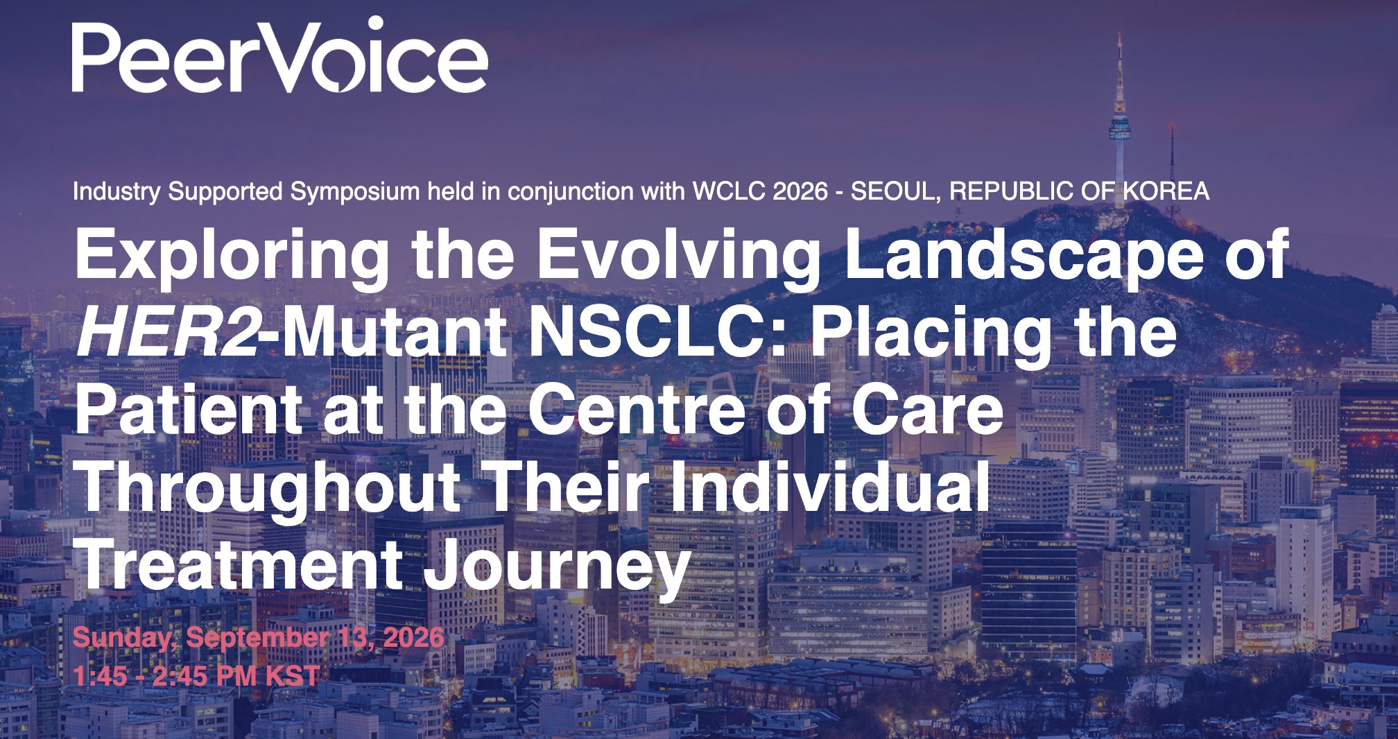 Going to #WCLC2026 in Seoul? Do not miss the #PeerVoice industry symposium.
Join Zosia Pio