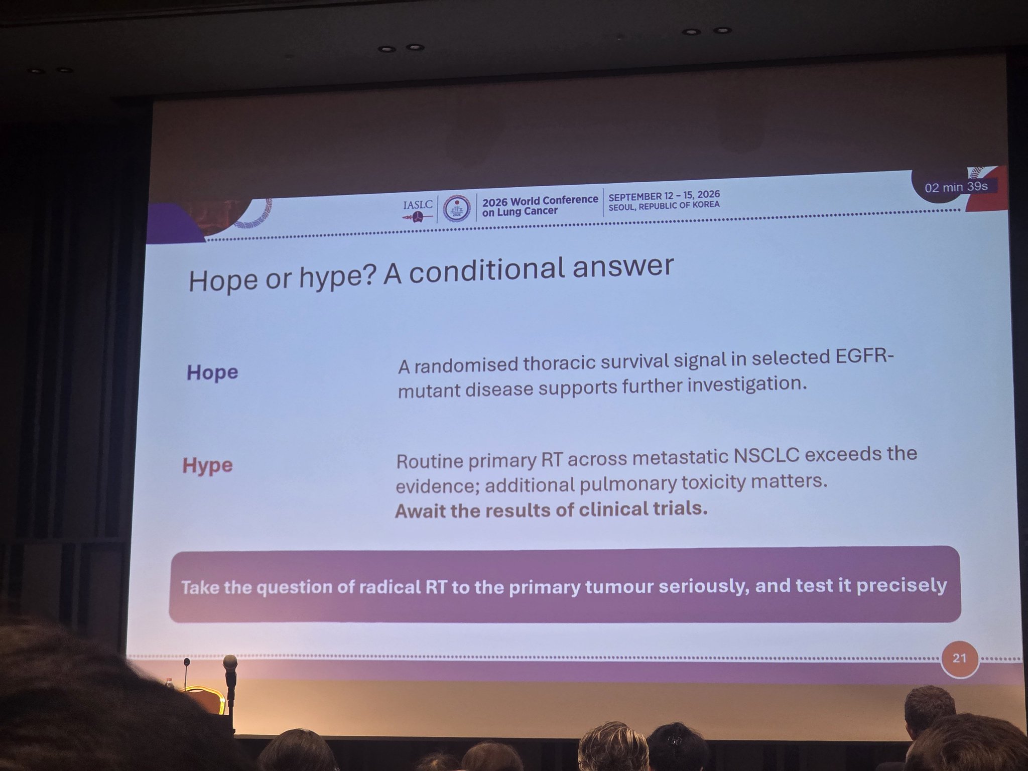 @IASLC Primary RT for mestastic NSCLC: Hope or Hype? #WCLC26 https://t.co/yMOY8K8BBM
