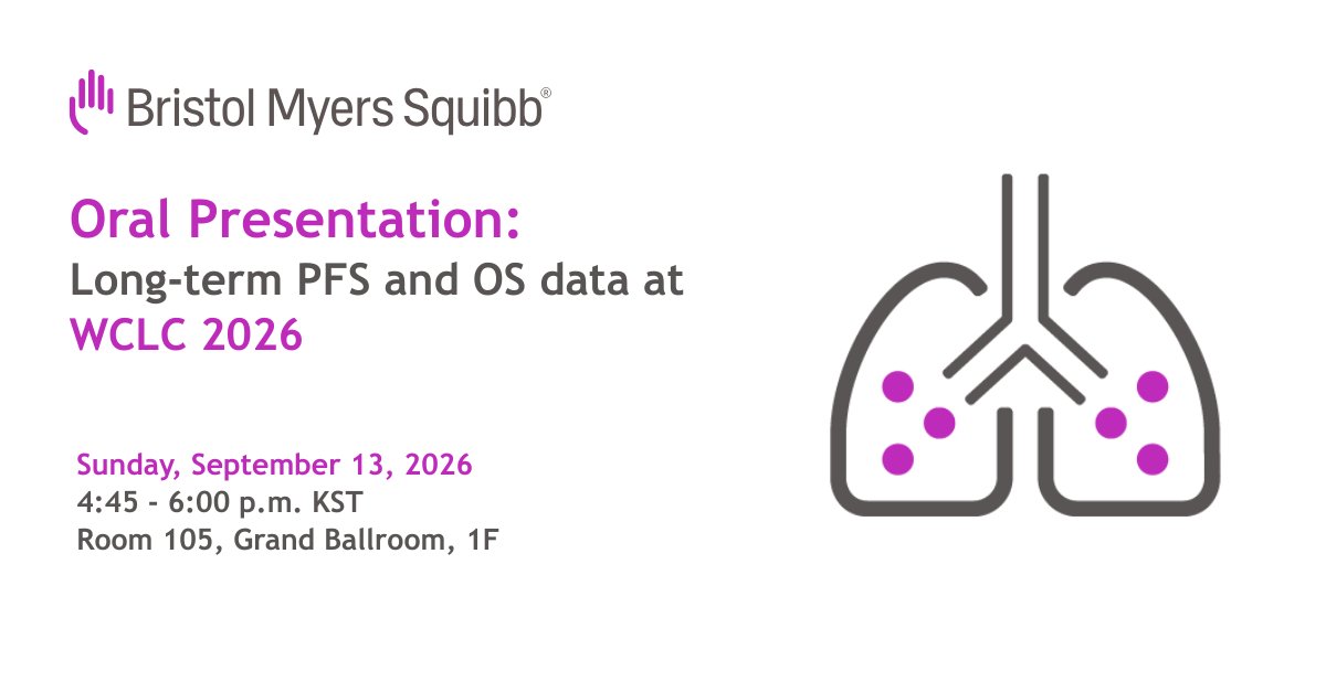 Join us tomorrow at #WCLC2026 for a mini-oral presentation featuring long-term PFS and OS