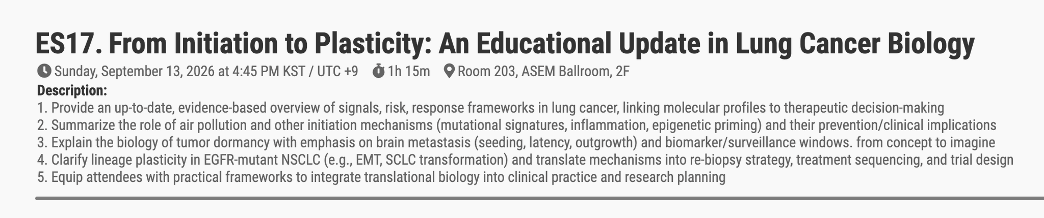Looking forward to speaking this Sunday at #WCLC26 @IASLC! Excited to share our work on #T