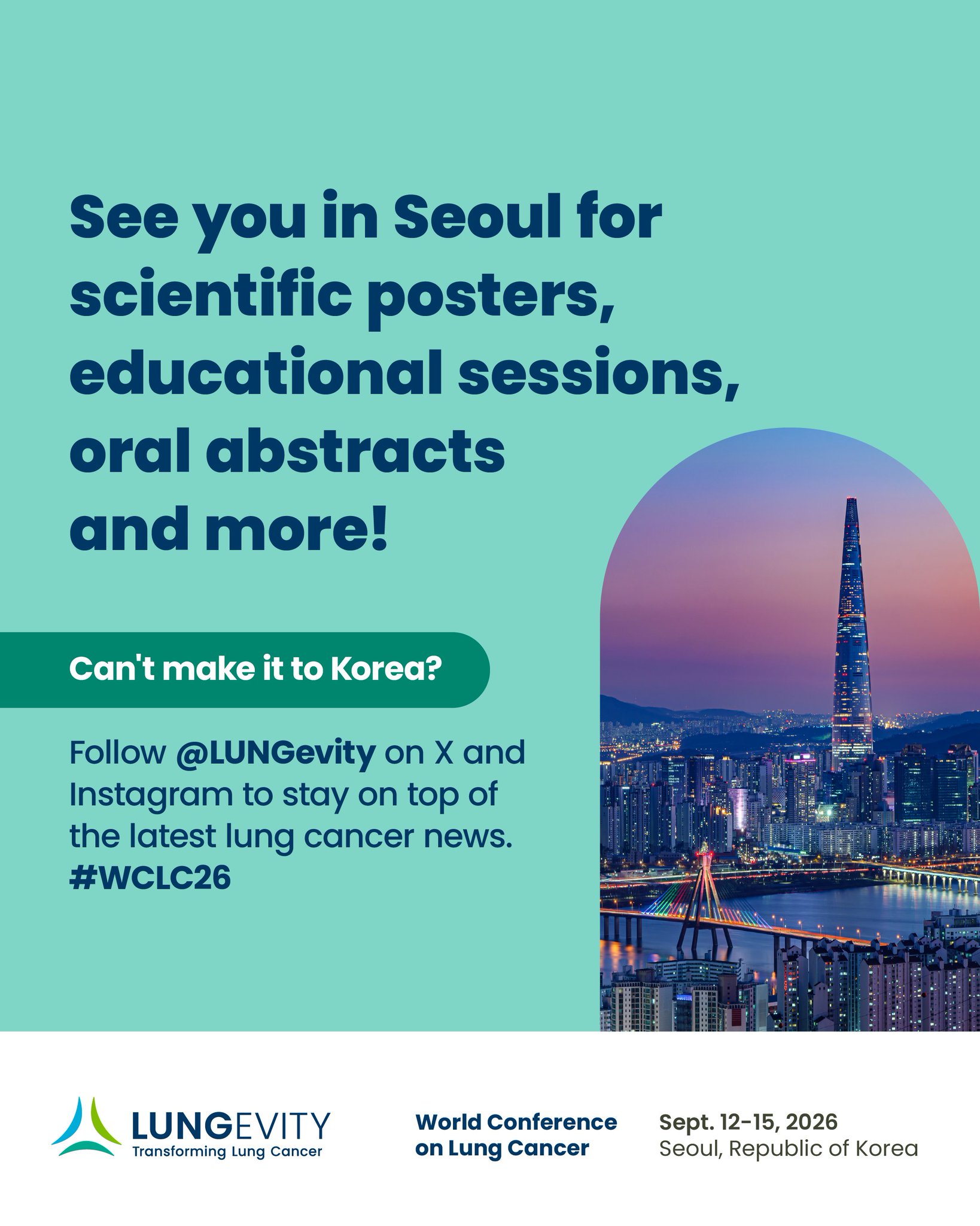 #WCLC26 here we come! Excited to learn the latest in lung cancer news and to share our res