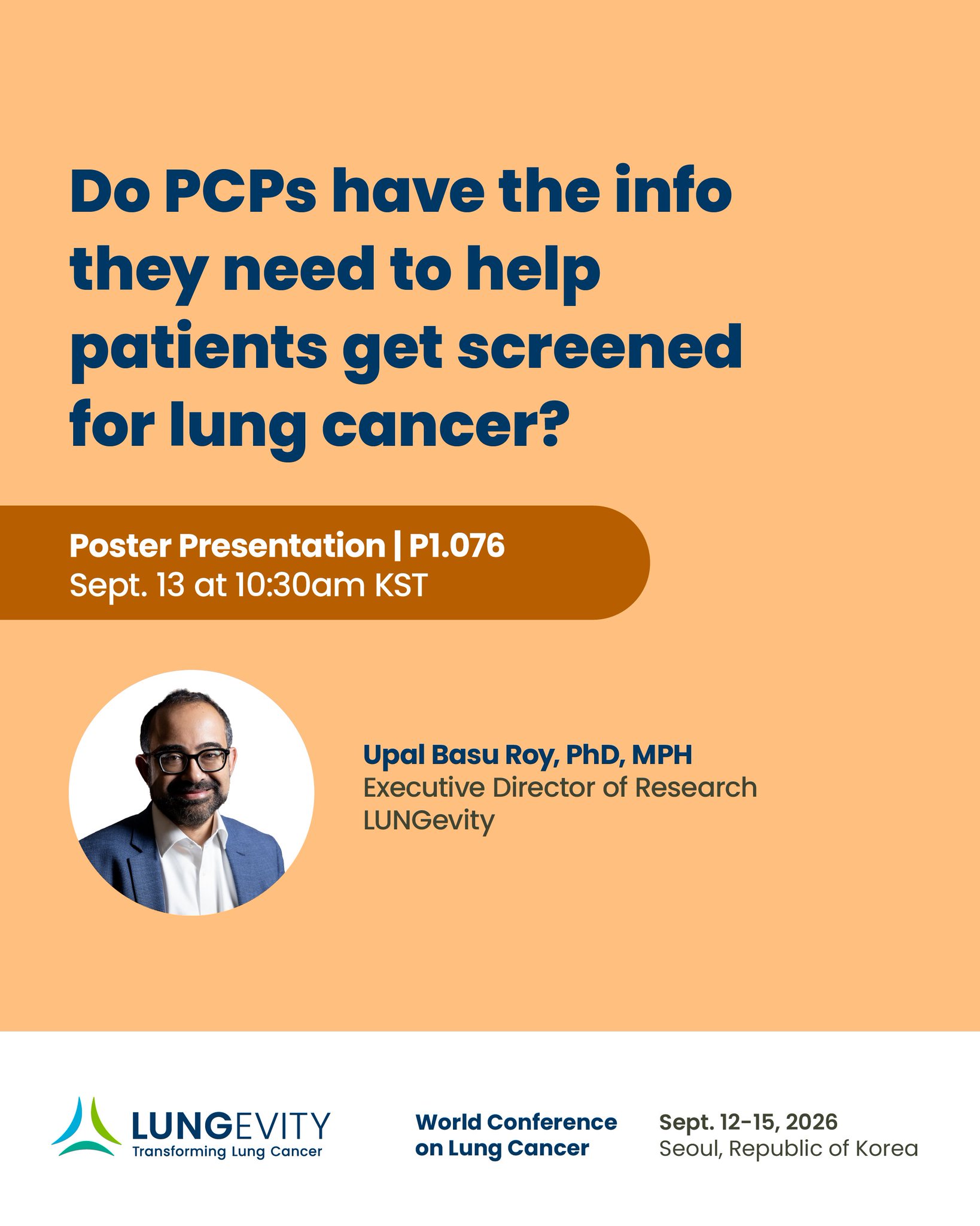 The 2026 World Conference on Lung Cancer, held Sept. 12-15 in Korea, features 6 presentati
