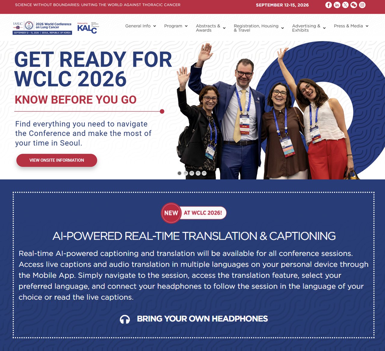 🌟 #WCLC26 🆕 Features
🗣️Enjoy in YOUR Language 🇰🇷🇨🇳🇺🇸🇯🇵🇪🇸🇫🇷🇮🇹🇩🇪...
🔥 #AI Powered Real-Time