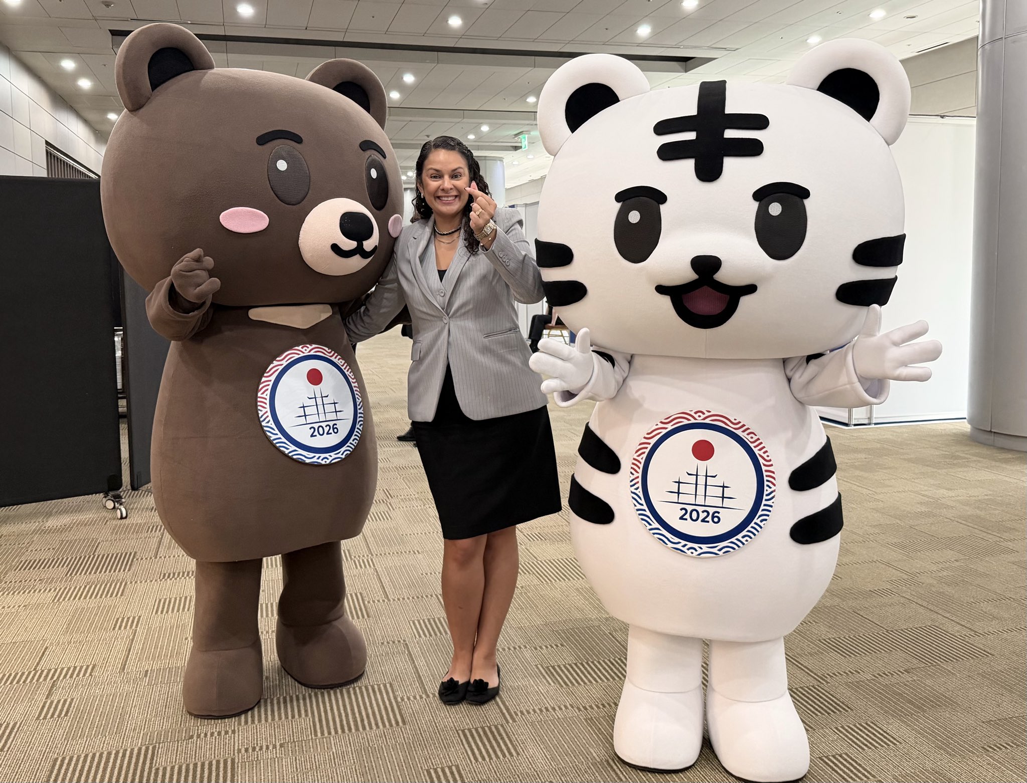 First picture with the official #WCLC26 mascots secured! Clearly, I have already met some