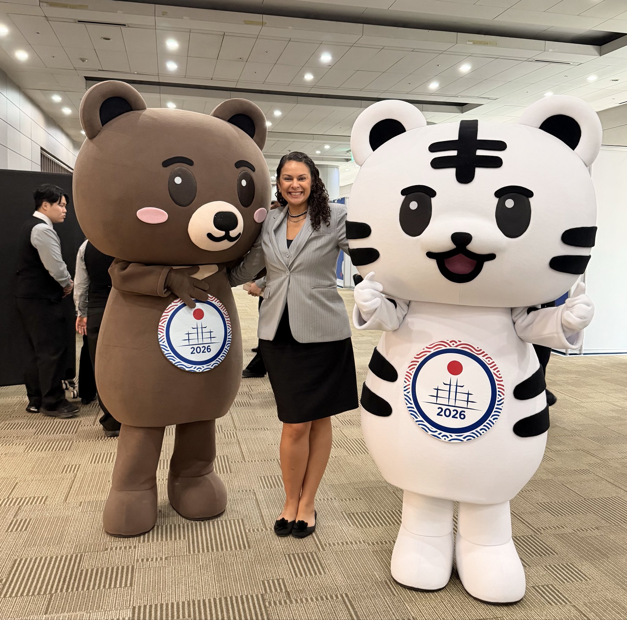 First picture with the official #WCLC26 mascots secured! Clearly, I have already met some
