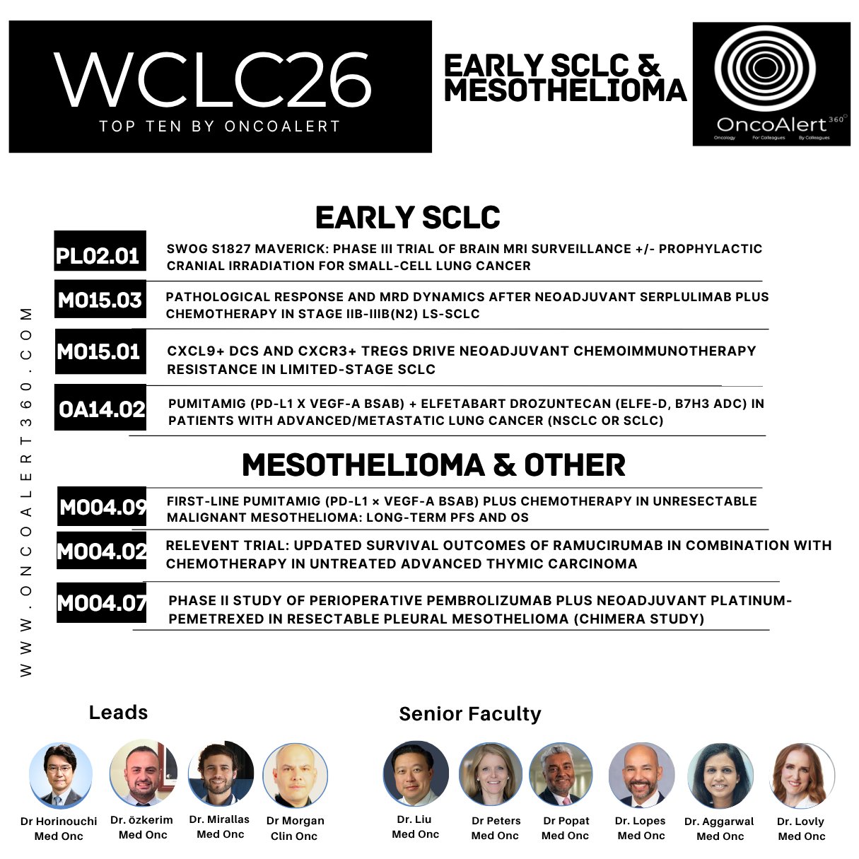 The 🚨 OncoAlert TOP 10 — #WCLC26 🌐
👉Advanced #SCLC & #Mesothelioma 🇰🇷
We’re kicking