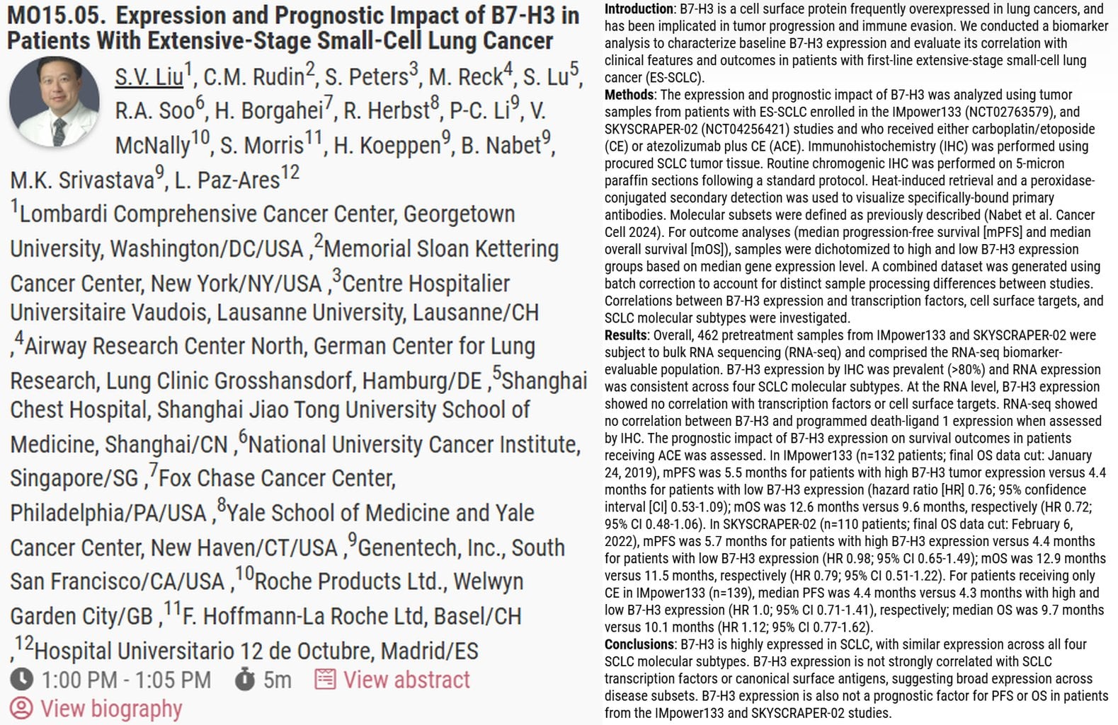 🆙 #WCLC26 #LCSM Mini Oral Session
🔥IMpower133/SKYSCRAPER-02: Expression and Prognostic Imp