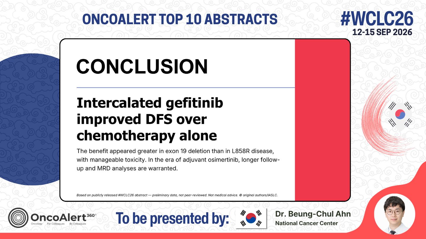 The OncoAlert #WCLC26 Top 10 Deep Dive! Abstract to be presented Next week
OA04.01A Phase