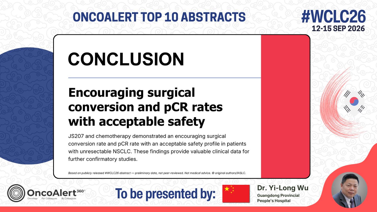 The OncoAlert #WCLC26 Top 10 Deep Dive! Abstract to be presented Next week
OA09.03 — A Ph