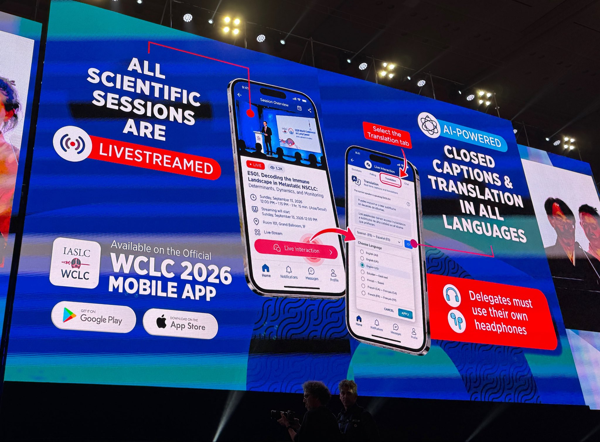 All scientific sessions live streamed and live AI powered translation available for all la