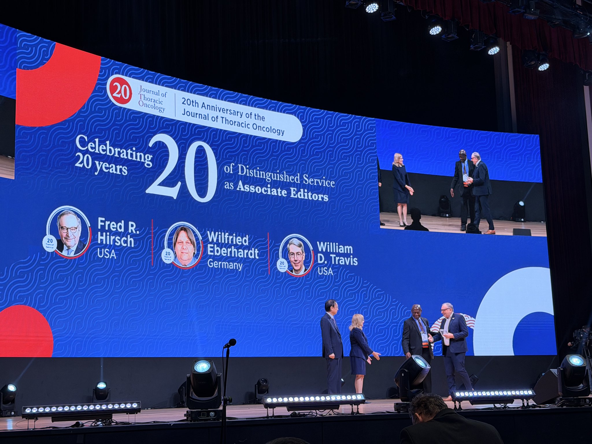 #WCLC26 Awards luncheon begins with a recognition of @JTOonline 20th anniversary! Congrats