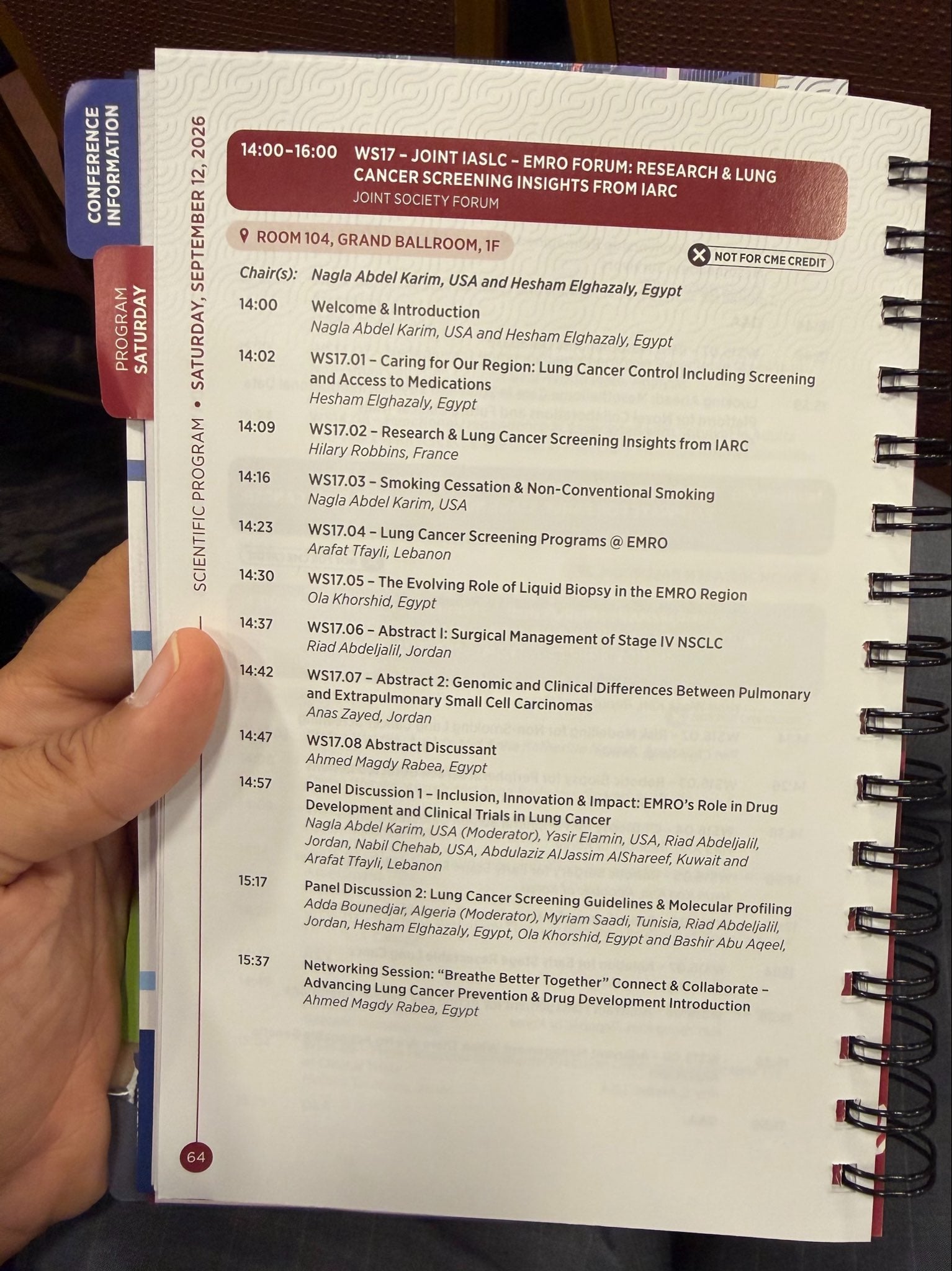Join us today at #WCLC26 for the 1st joint IASLC–EMRO Forum, focusing on lung cancer resea