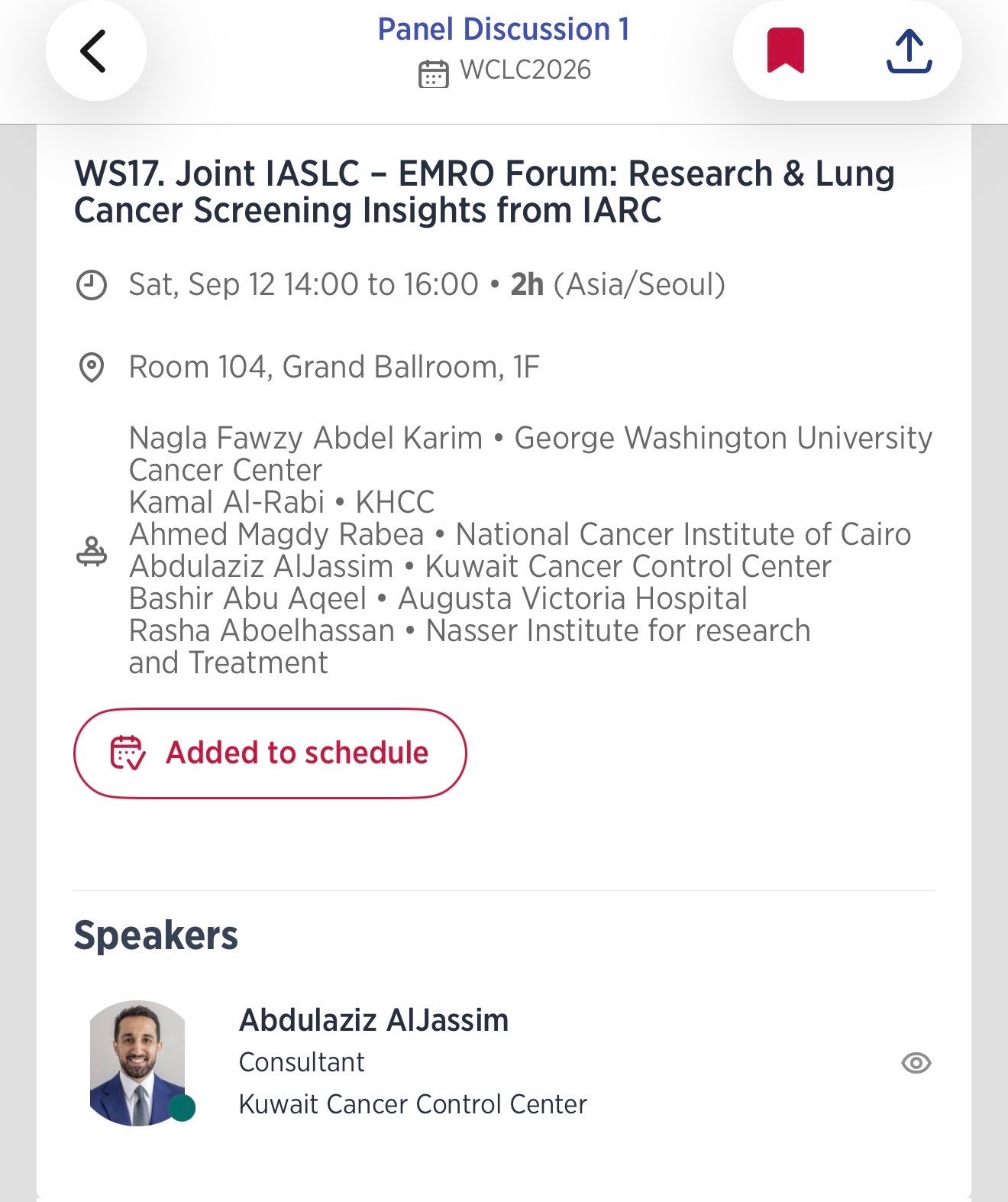 Join us today at #WCLC26 for the 1st joint IASLC–EMRO Forum, focusing on lung cancer resea