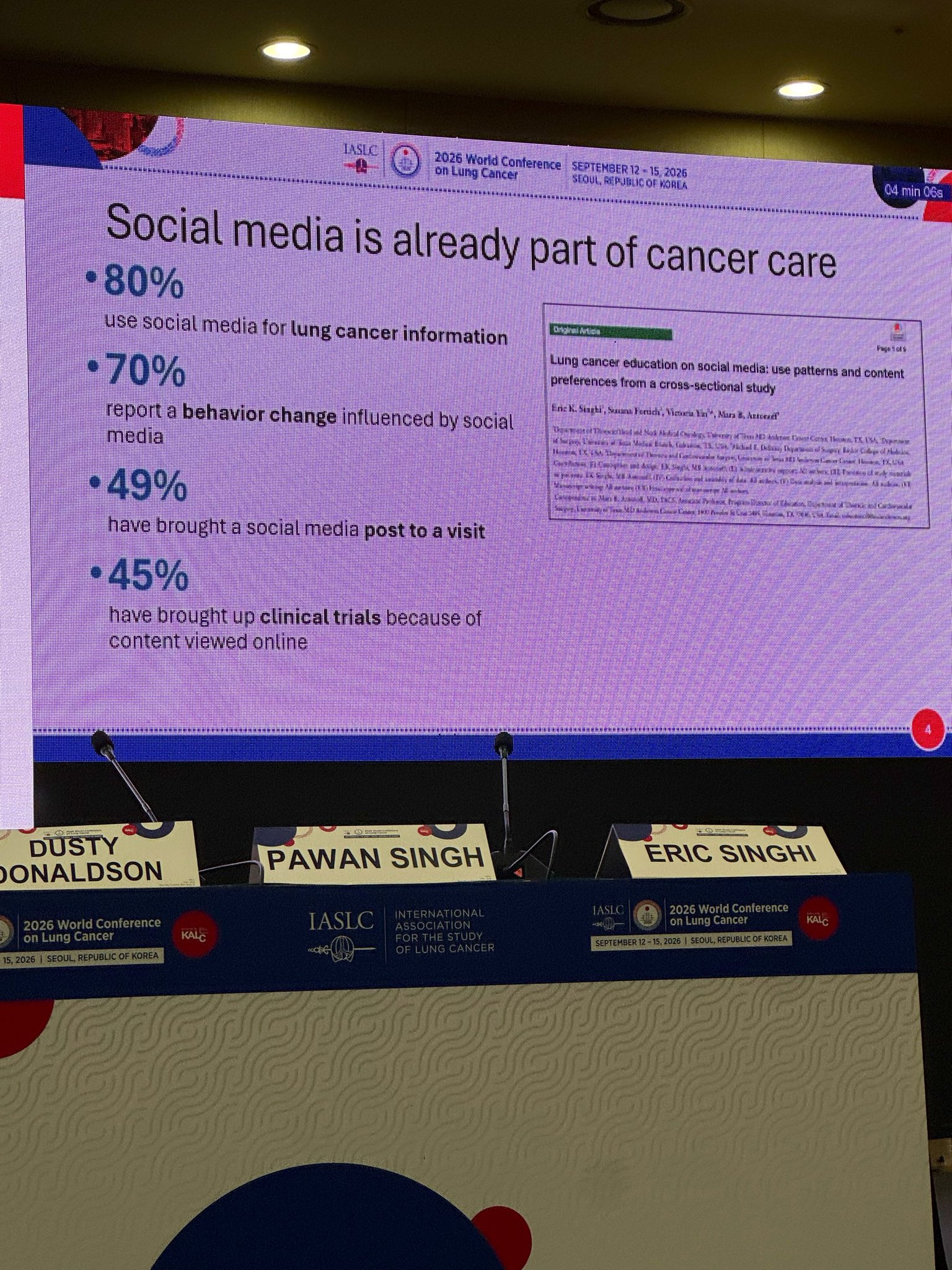 #WCLC26 Communication session now 🆙 @lungoncdoc provides a Patient Advocates’ Guide to Fin