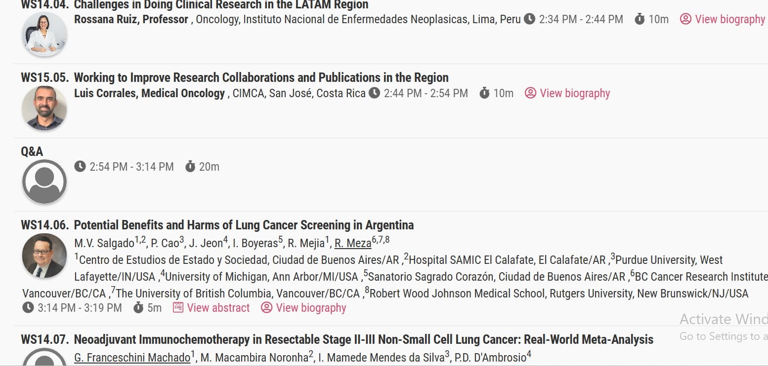 Please come to our Latin American session at @iaslc #WCLC26, Saturday September 12th from