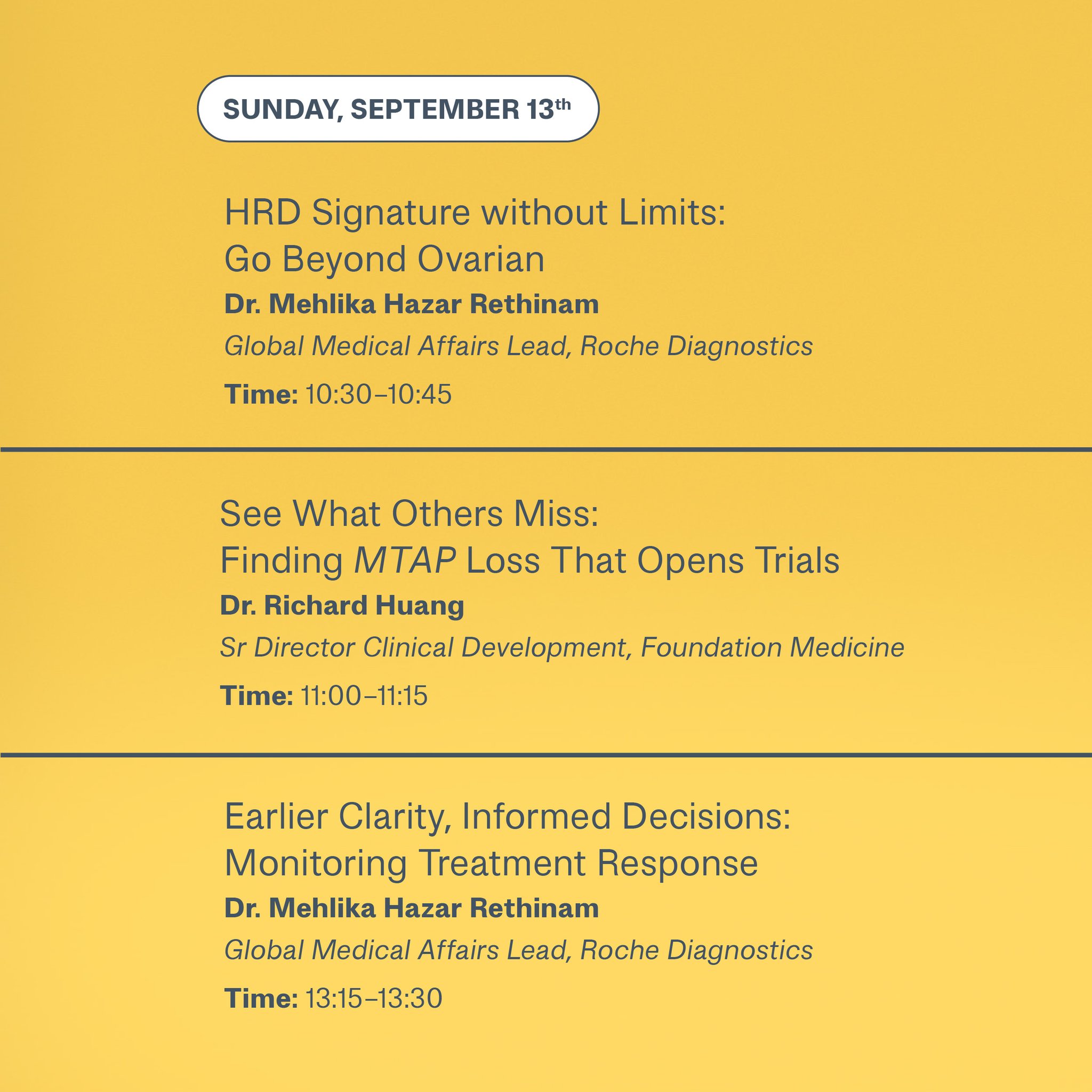 Join Foundation Medicine for our “Booth Talk Series” at #WCLC26. Hear from our team of exp