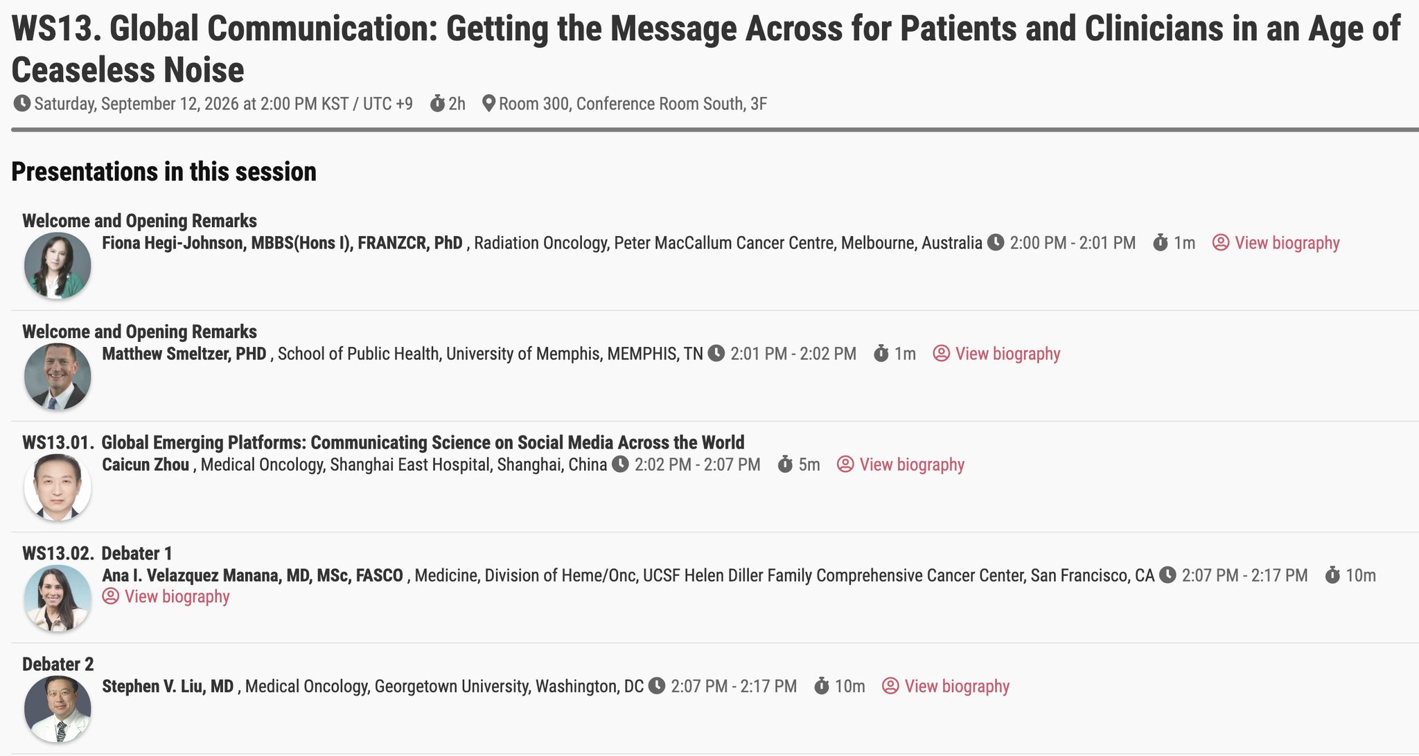 Join us at #WCLC26 on Saturday, September 12 at 2PM KST for this workshop on global commun