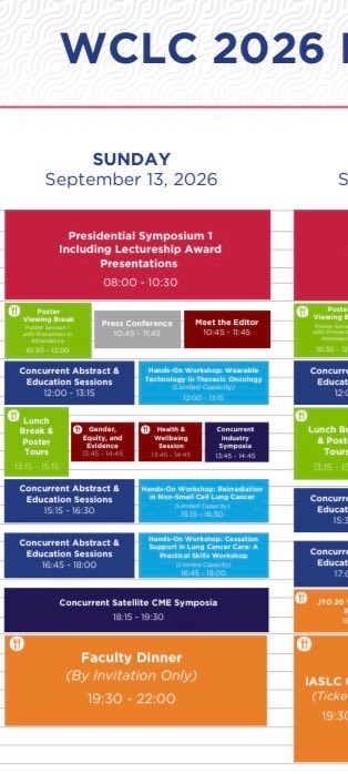 #WCLC26 Day2 What’s on the schedule today? Presidential Symposium starting at 8am KST
Wh