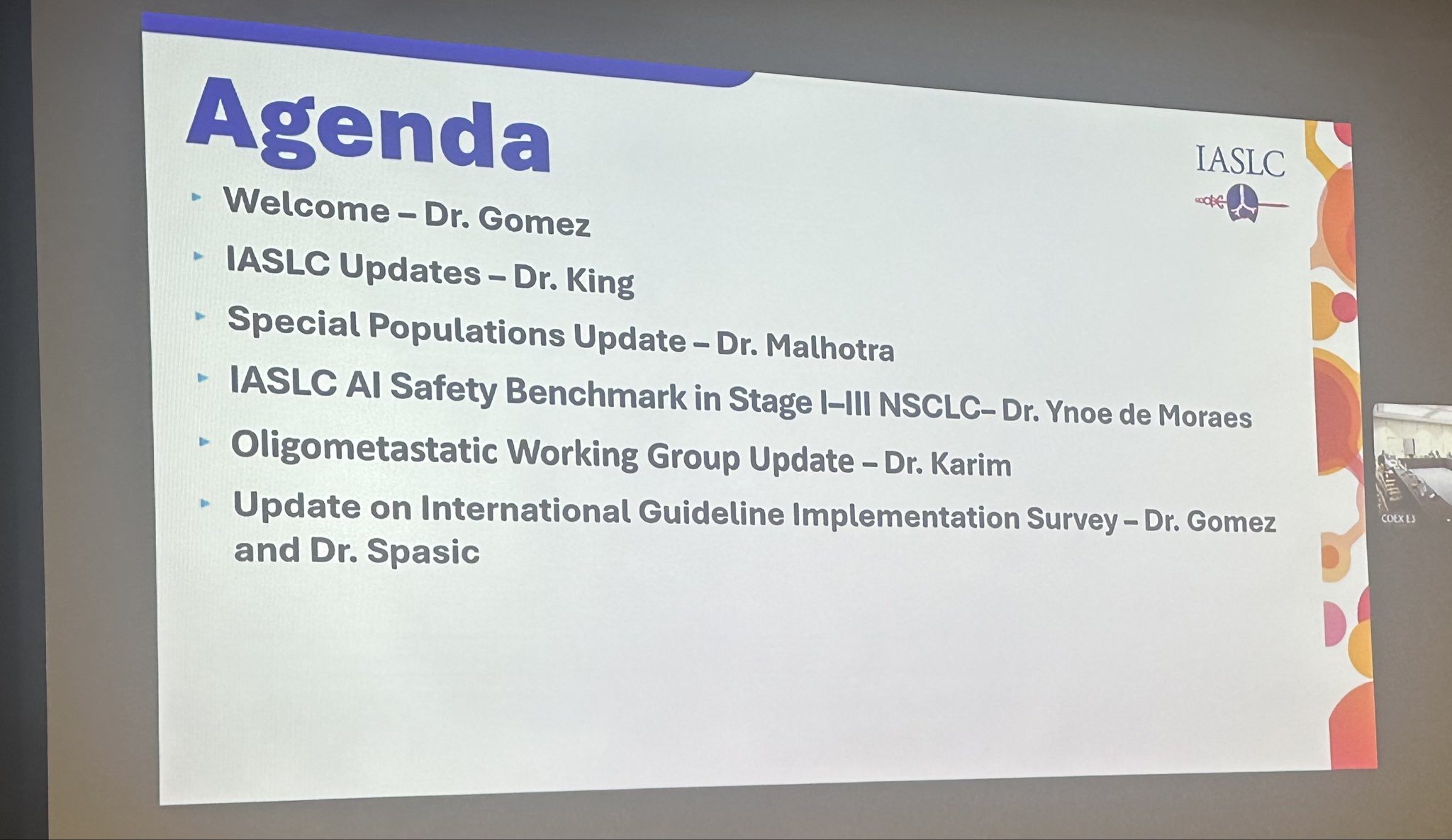 It was such a great pleasure presenting to our oligometastatic subcommittee the updates ab