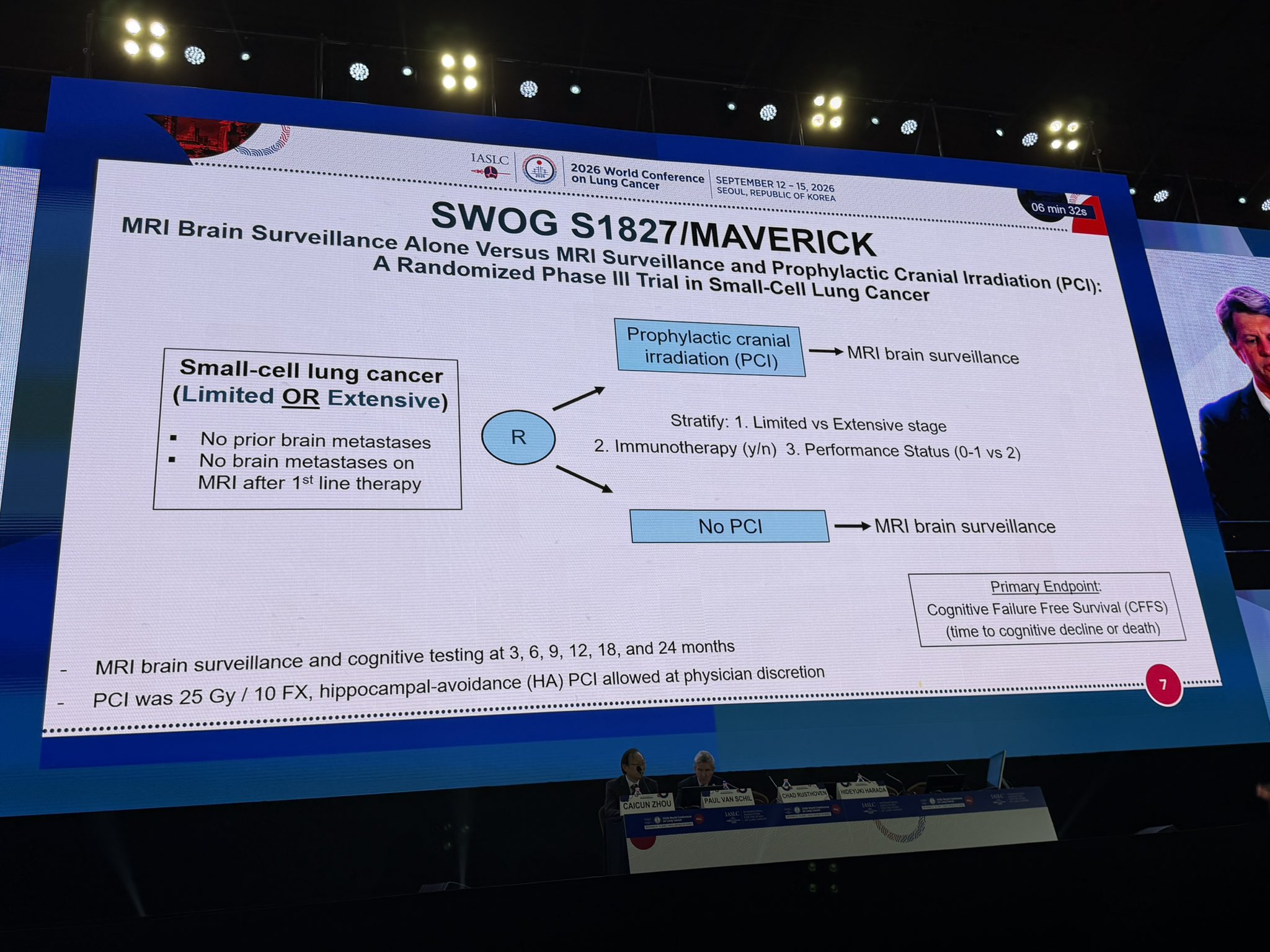MAVERICK; SWOG 1827: SCLC; primary endpoint changed from OS to CFFS; n304; superior CFFS w