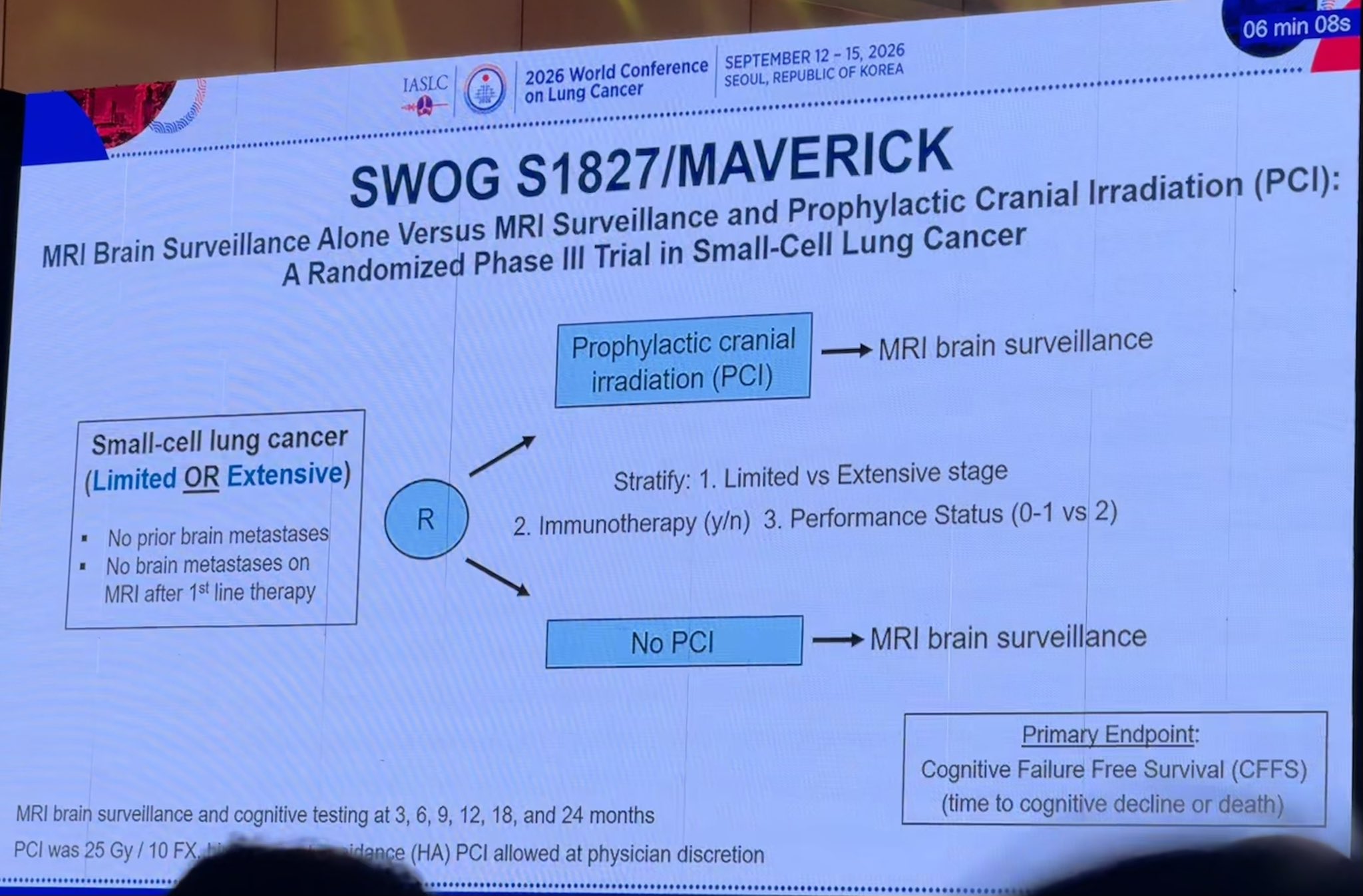 SWOG S1827 MAVERICK met primary endpoint with ⬆️ cognitive failure-free survival with MRI