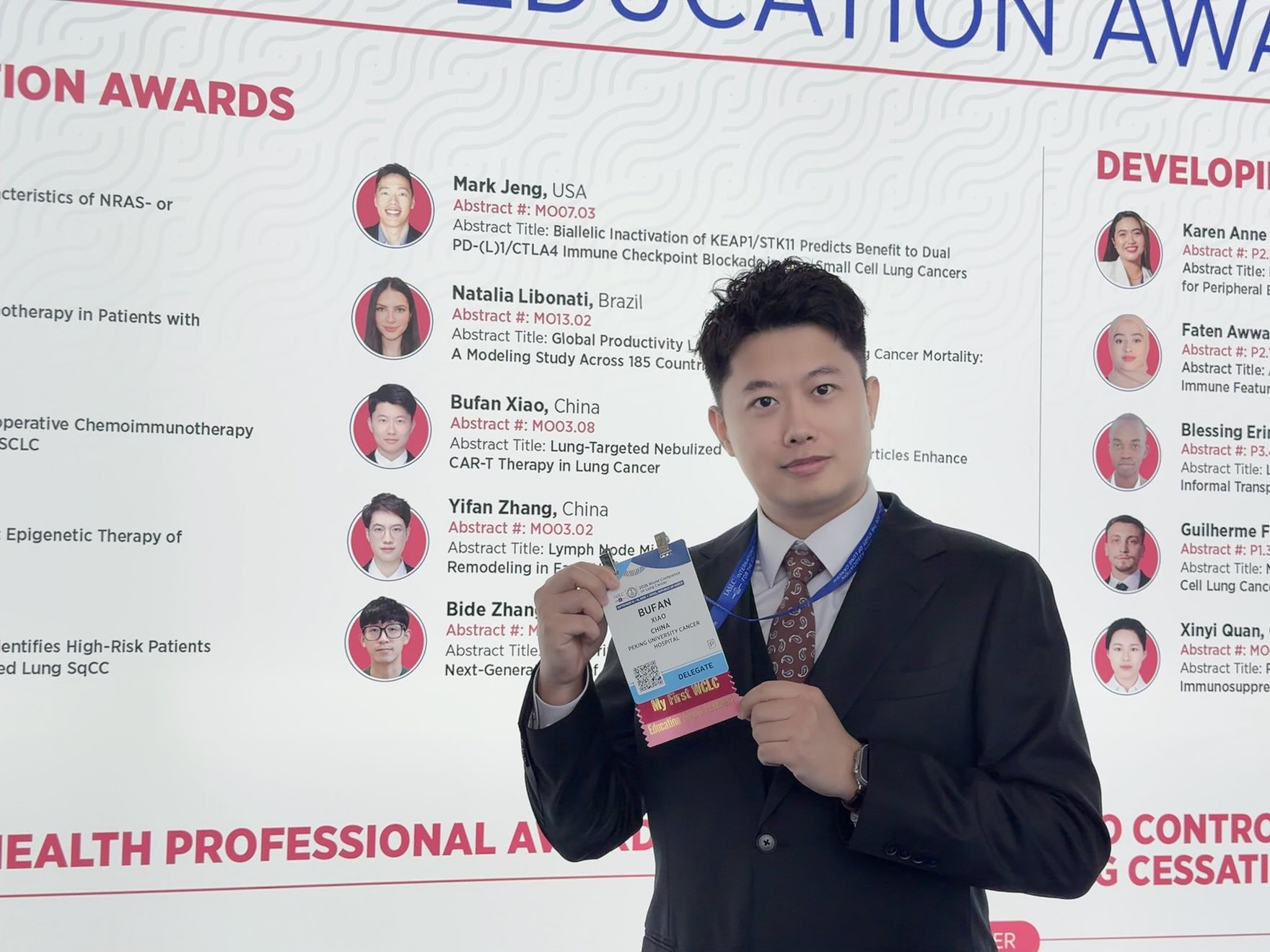 🏆 My first #WCLC, my first award!
Truly honored to receive the WCLC 2026 Early Career Edu