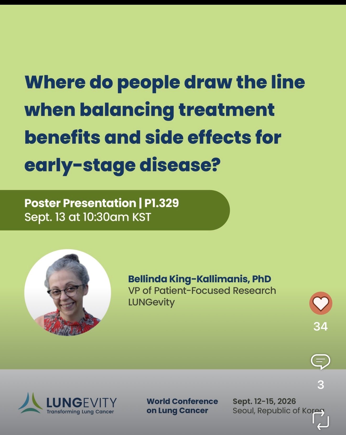 In case you are at #WCLC26, please come and check out research from the LUNGevity team @Be