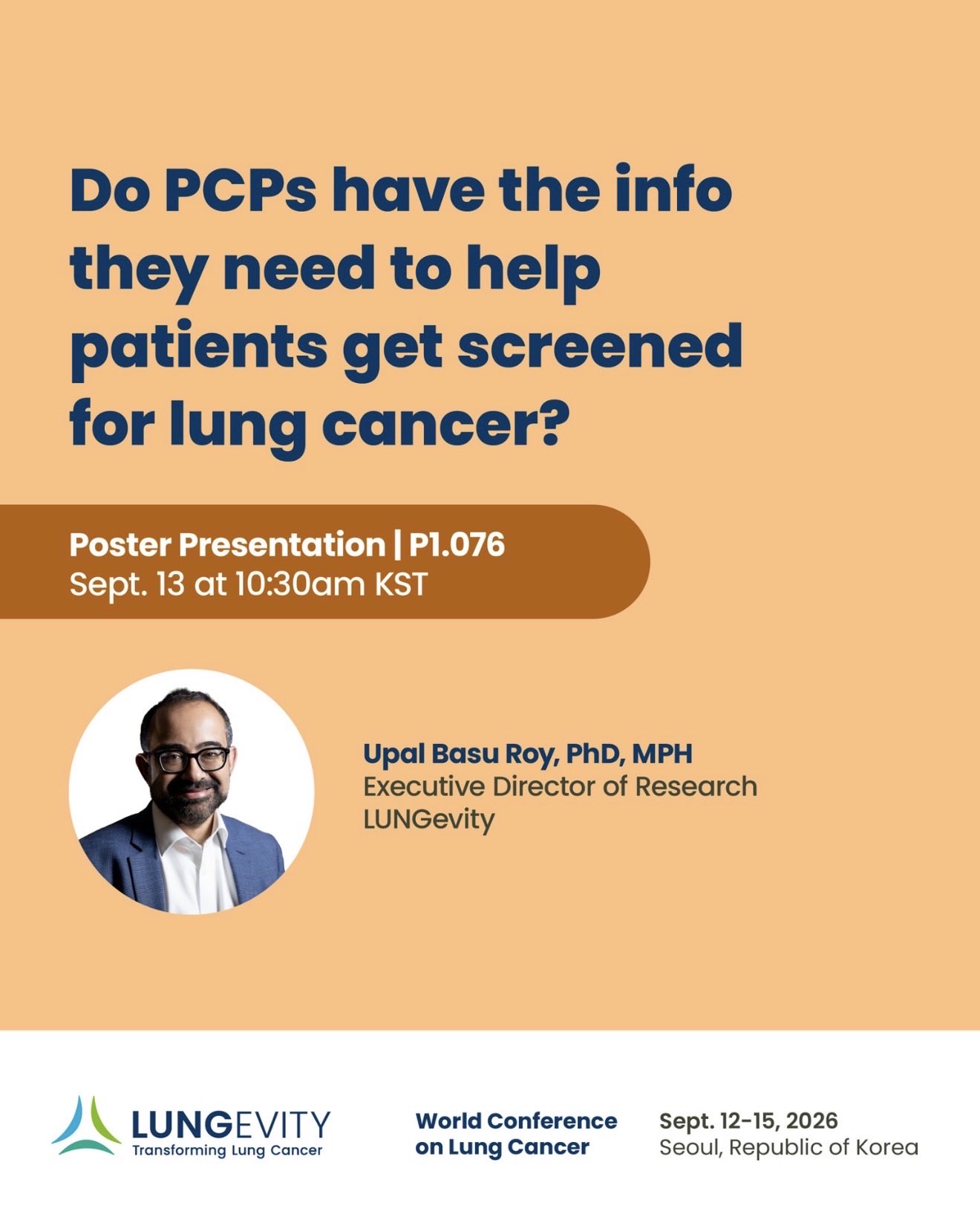 In case you are at #WCLC26, please come and check out research from the LUNGevity team @Be
