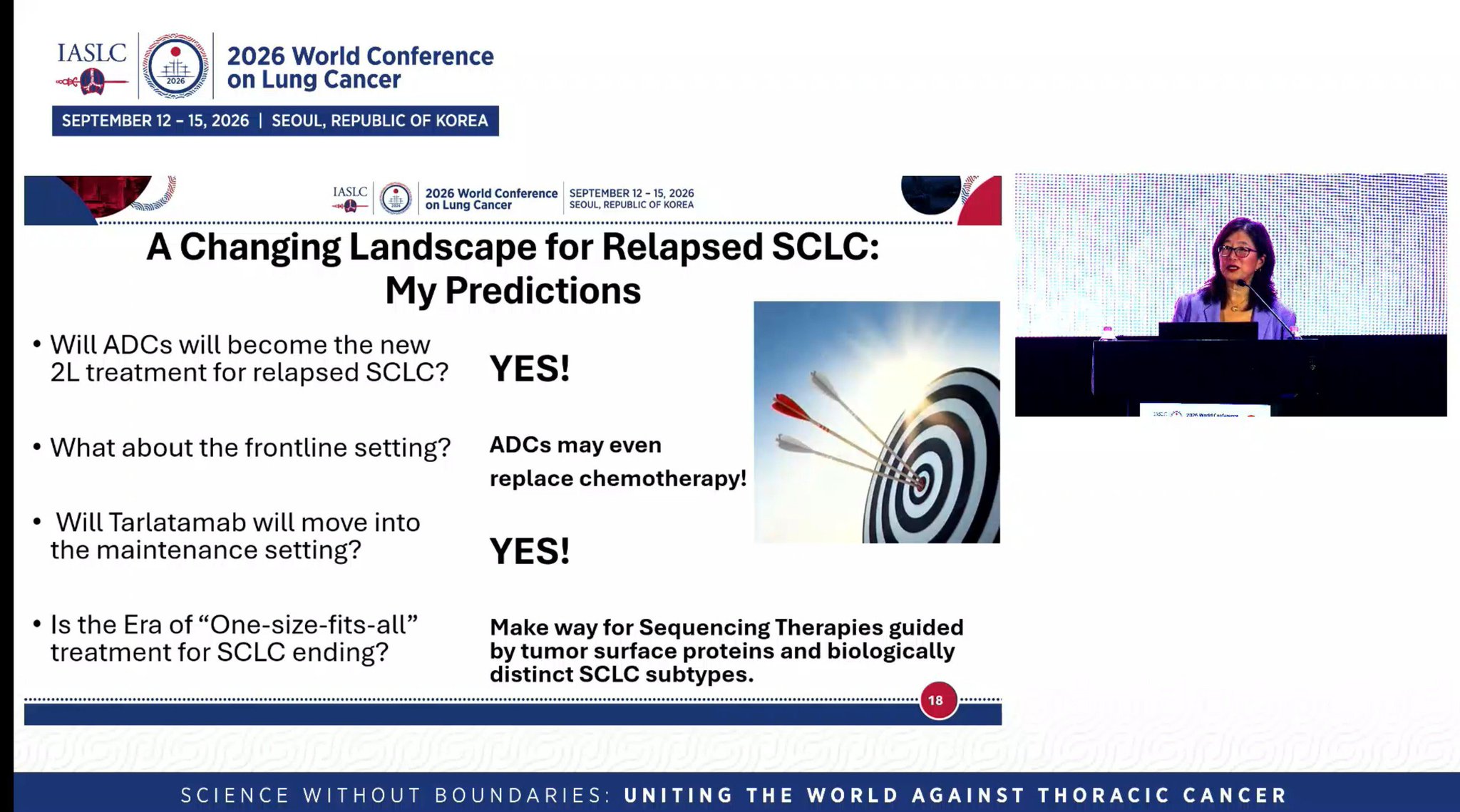 ADC have arrived in second line SCLC . Many options for patients now. Rapidly evolving fie