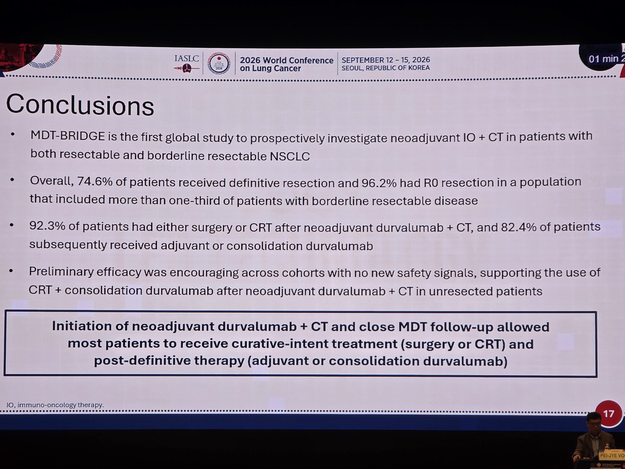 Conlusion:
• MDT def helps pts achieve better outcomes
#WCLC26 https://t.co/HzOwd9glBg