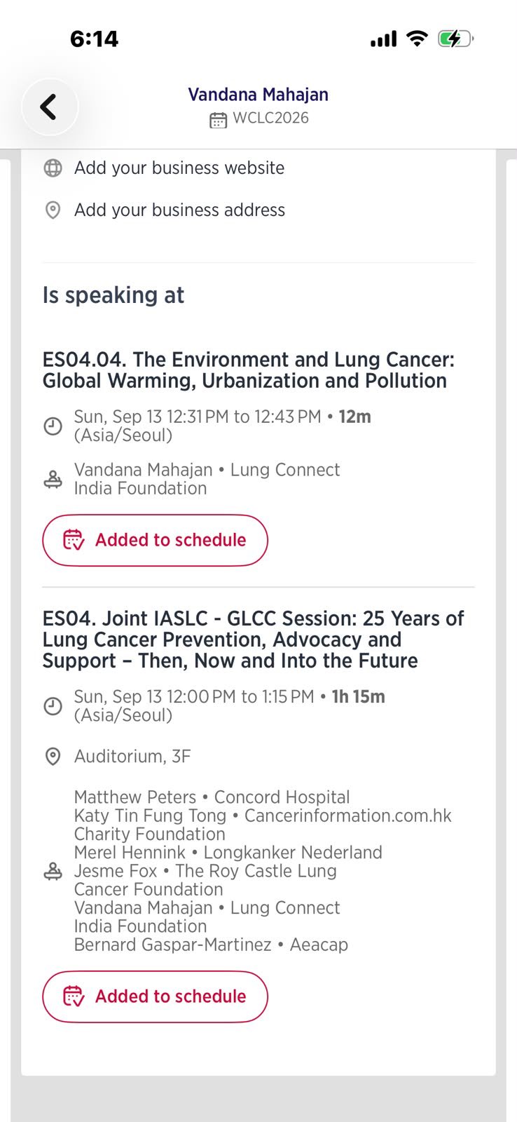 All set for the session! If you at at #WCLC26 , come hear the advocates speak ! @IASLC @Lu