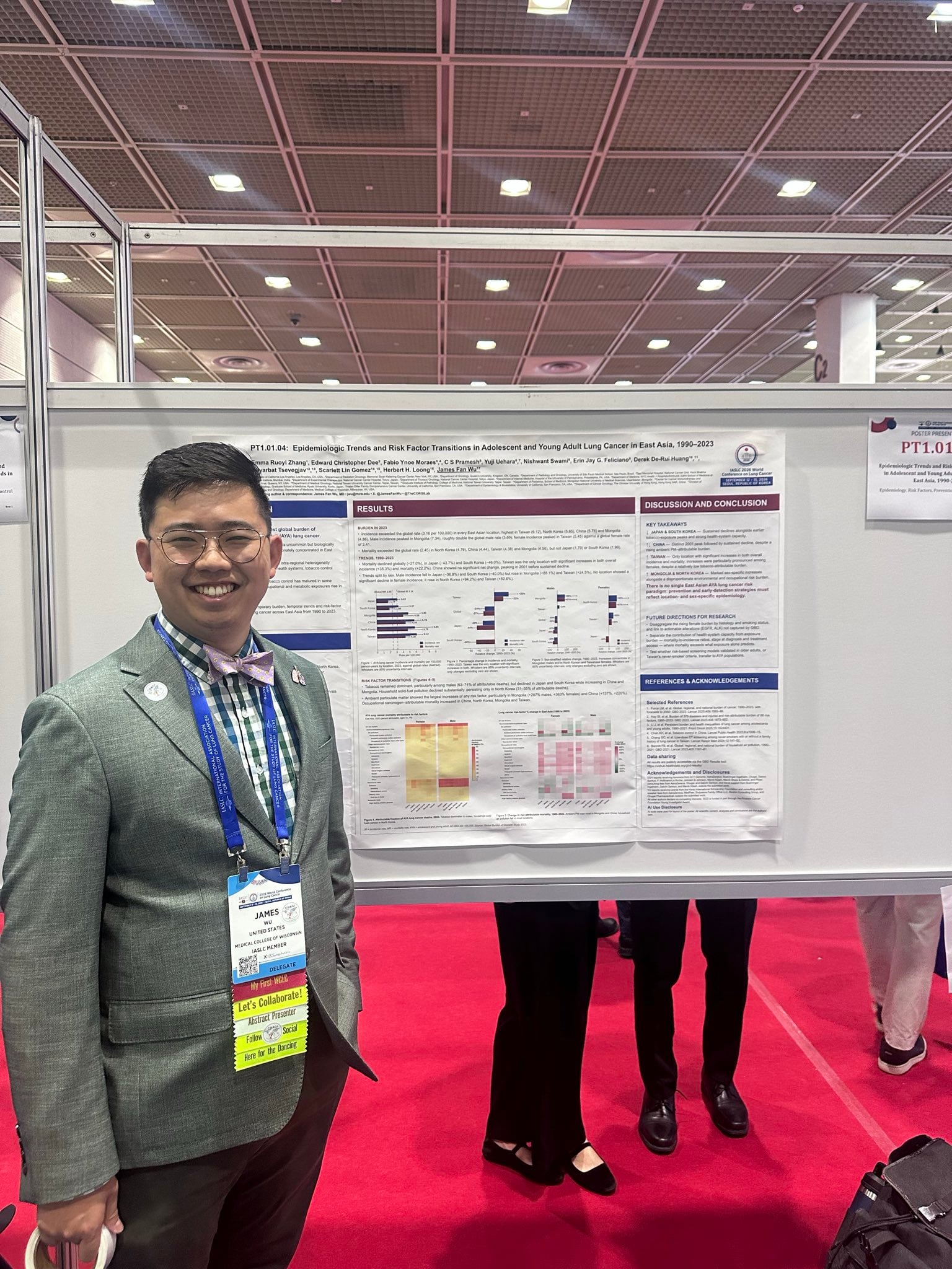 Great to catch up with @JamesFanWu !! Thrilled with my Corgi sticker.
#WCLC26 https://t.c