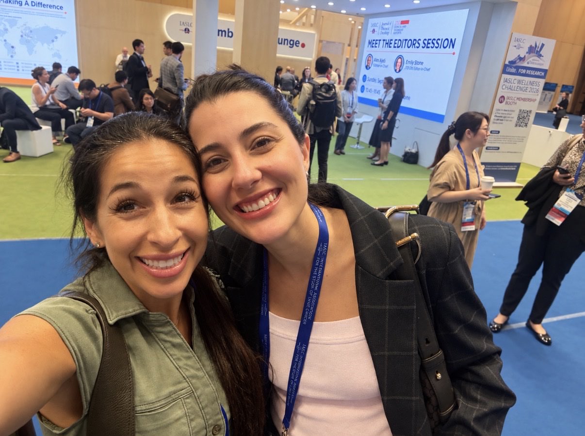 Grateful to connect with other women thoracic surgeons from around the world at #wclc26. T