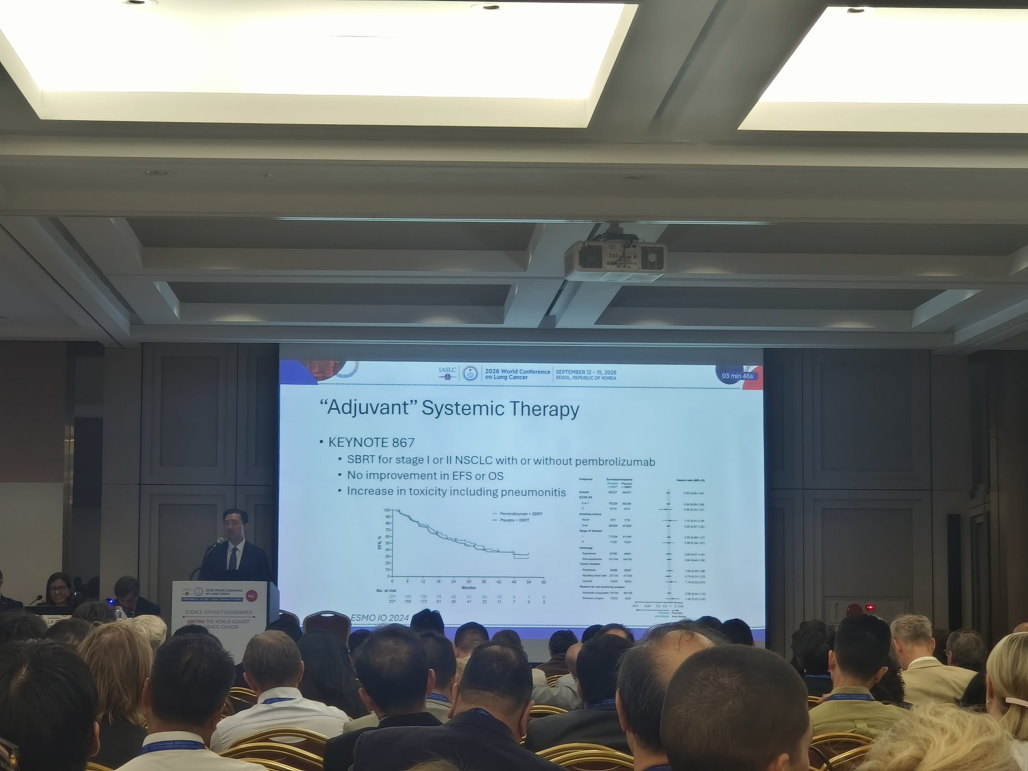 Wonderful Presentation by @StephenVLiu at #WCLC2026 on improving outcomes with systemic th