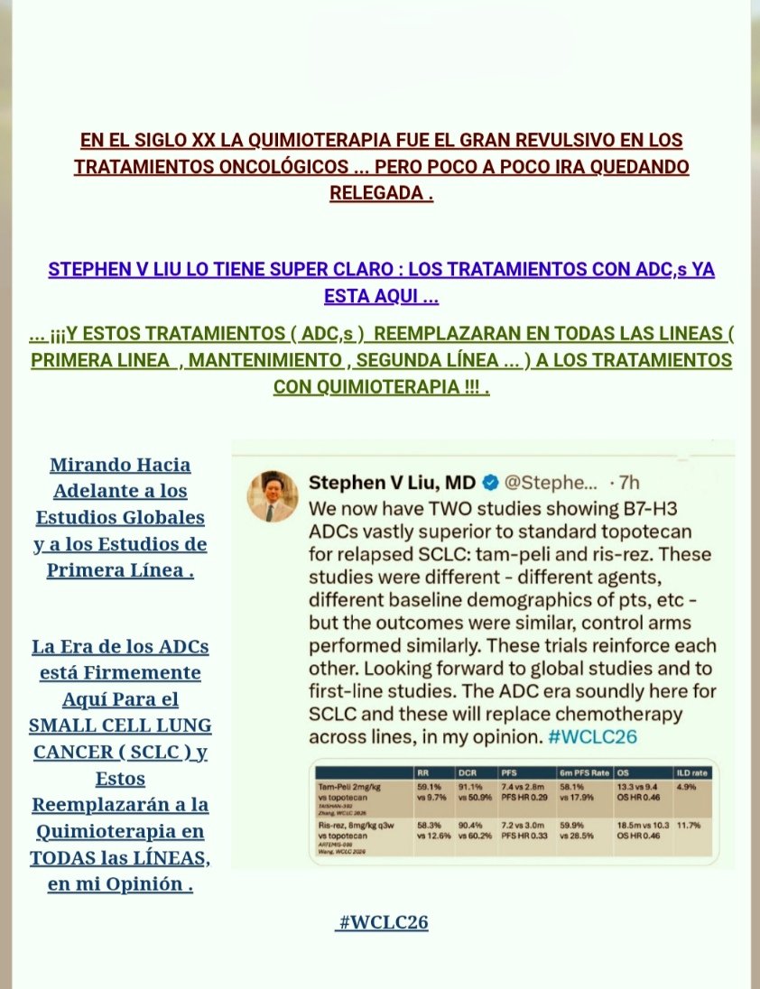 SALTÓ LA SORPRESA EN EL WCLC26
EL LIDERAZGO GLOBAL DEL TARLATAMAB (AMGEN) COMO TREATMENT