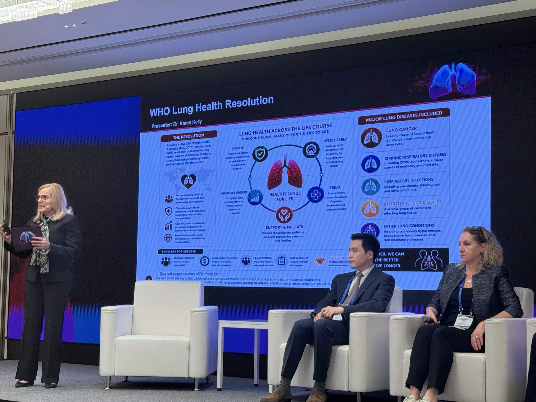 Dr. Karen Kelley also highlighted how the @WHO is building more awareness about lung healt