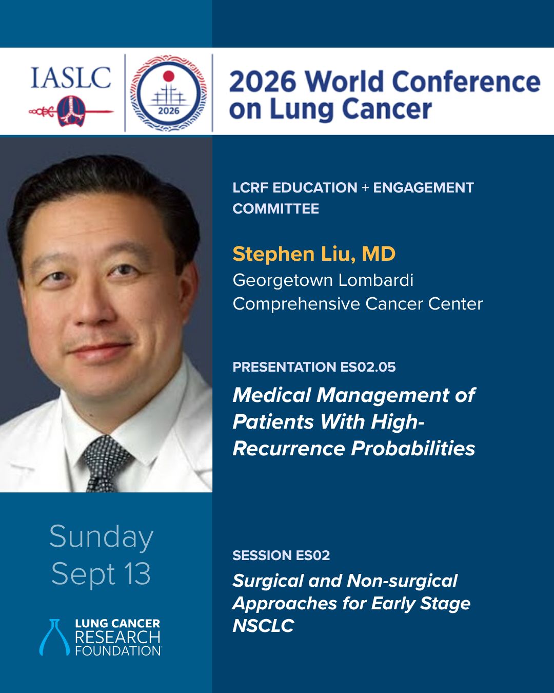 Among those presenting today at the World Conference on Lung Cancer in Seoul, South Korea: