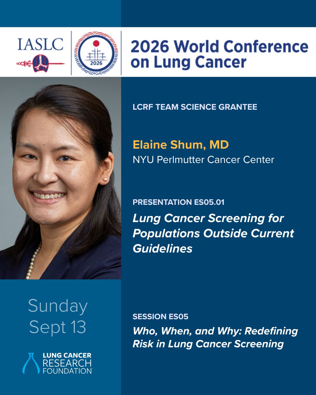 Among those presenting today at the World Conference on Lung Cancer in Seoul, South Korea: