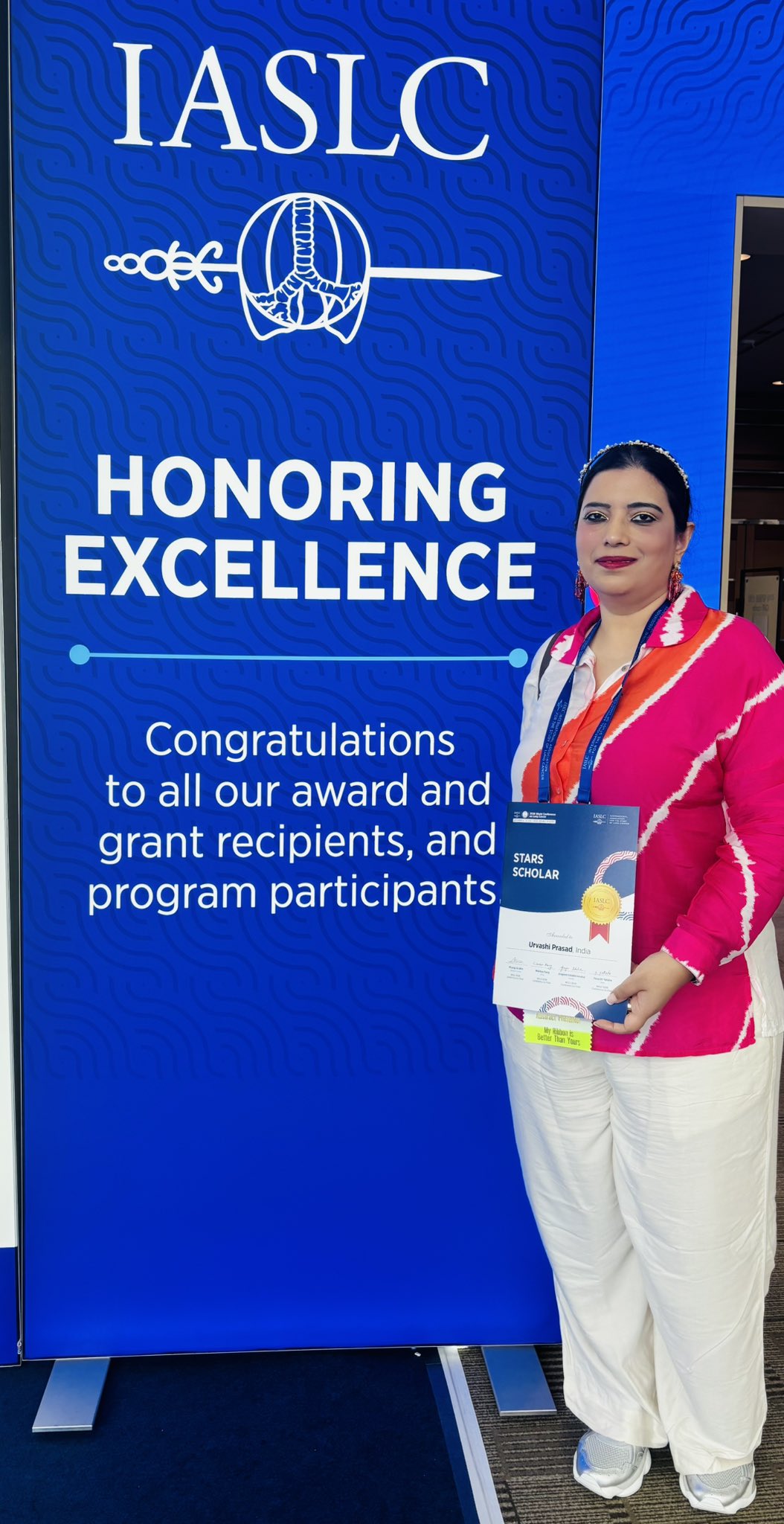 At #IASLC #WCLC2026 as a STARS Scholar, representing 🇮🇳.
Presented a poster: India = 1.41