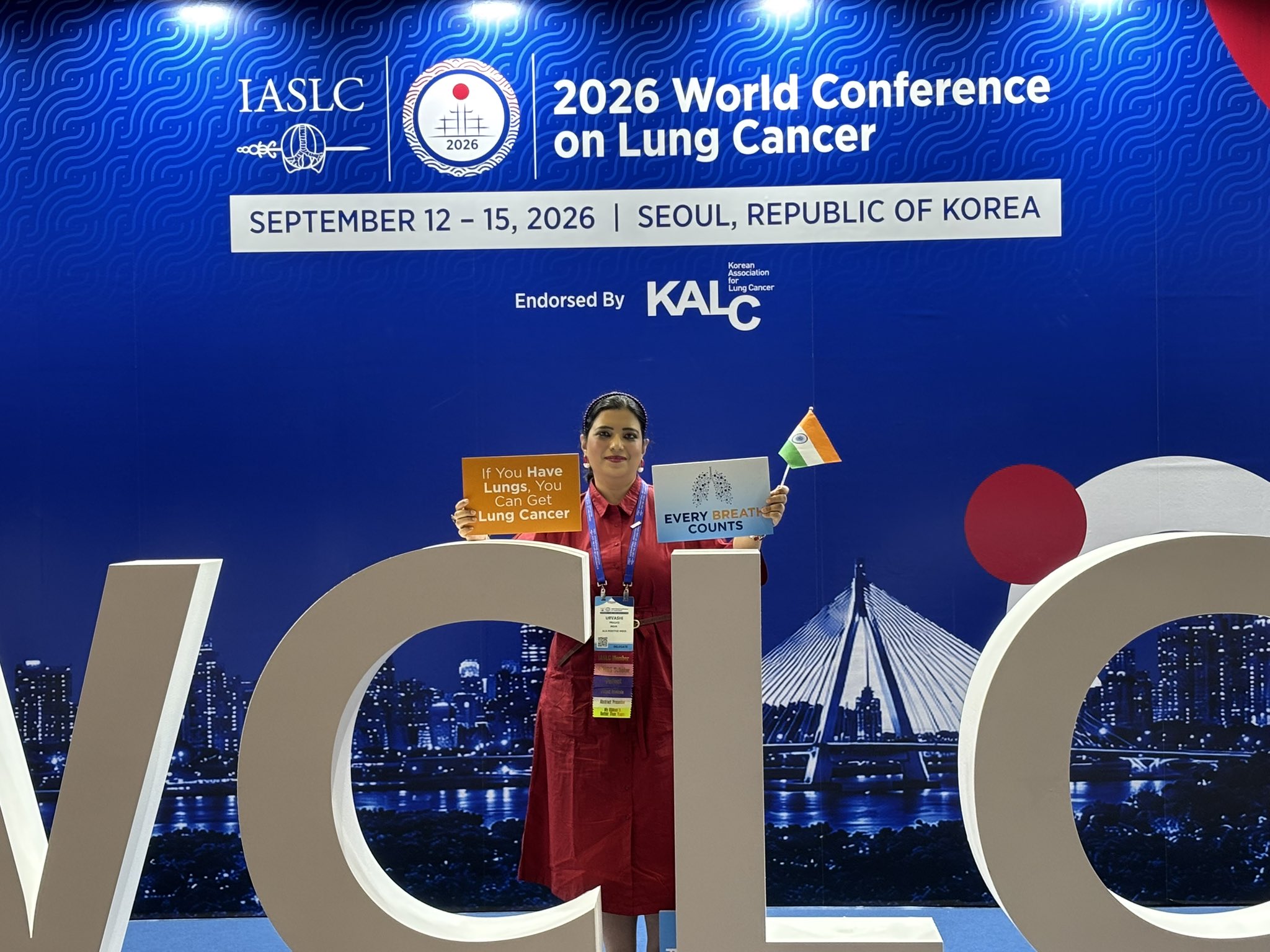 At #IASLC #WCLC2026 as a STARS Scholar, representing 🇮🇳.
Presented a poster: India = 1.41