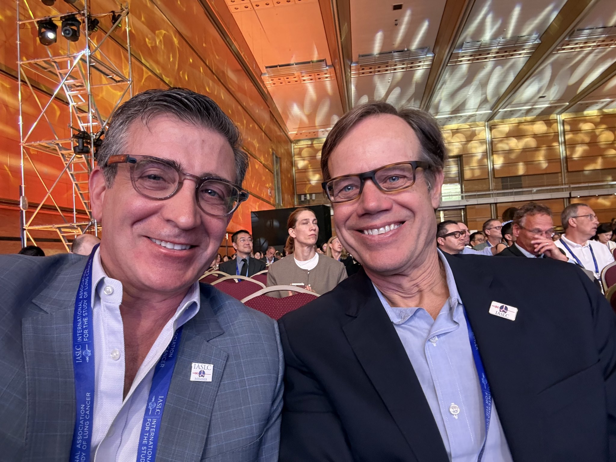 Why are David Harpole and I smiling? Well, it’s because that’s what people generally do wh