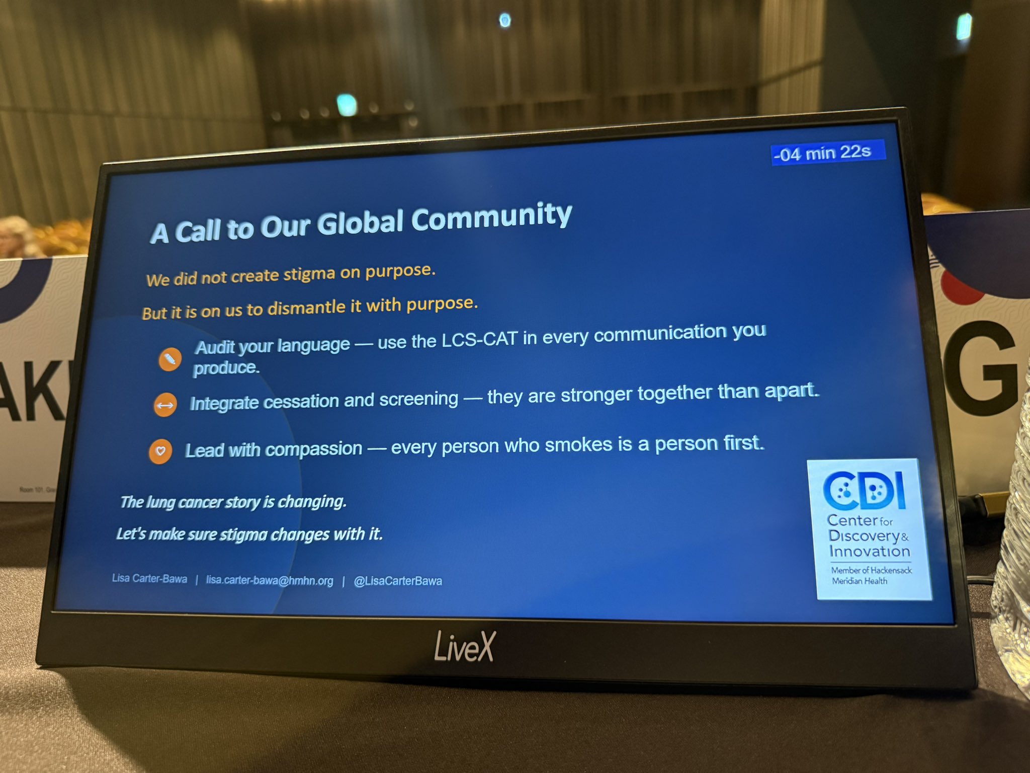 Language matters
Stigma matters
@drCarterBawa breaks it down
@IASLC #WCLC26 @DrewMogha