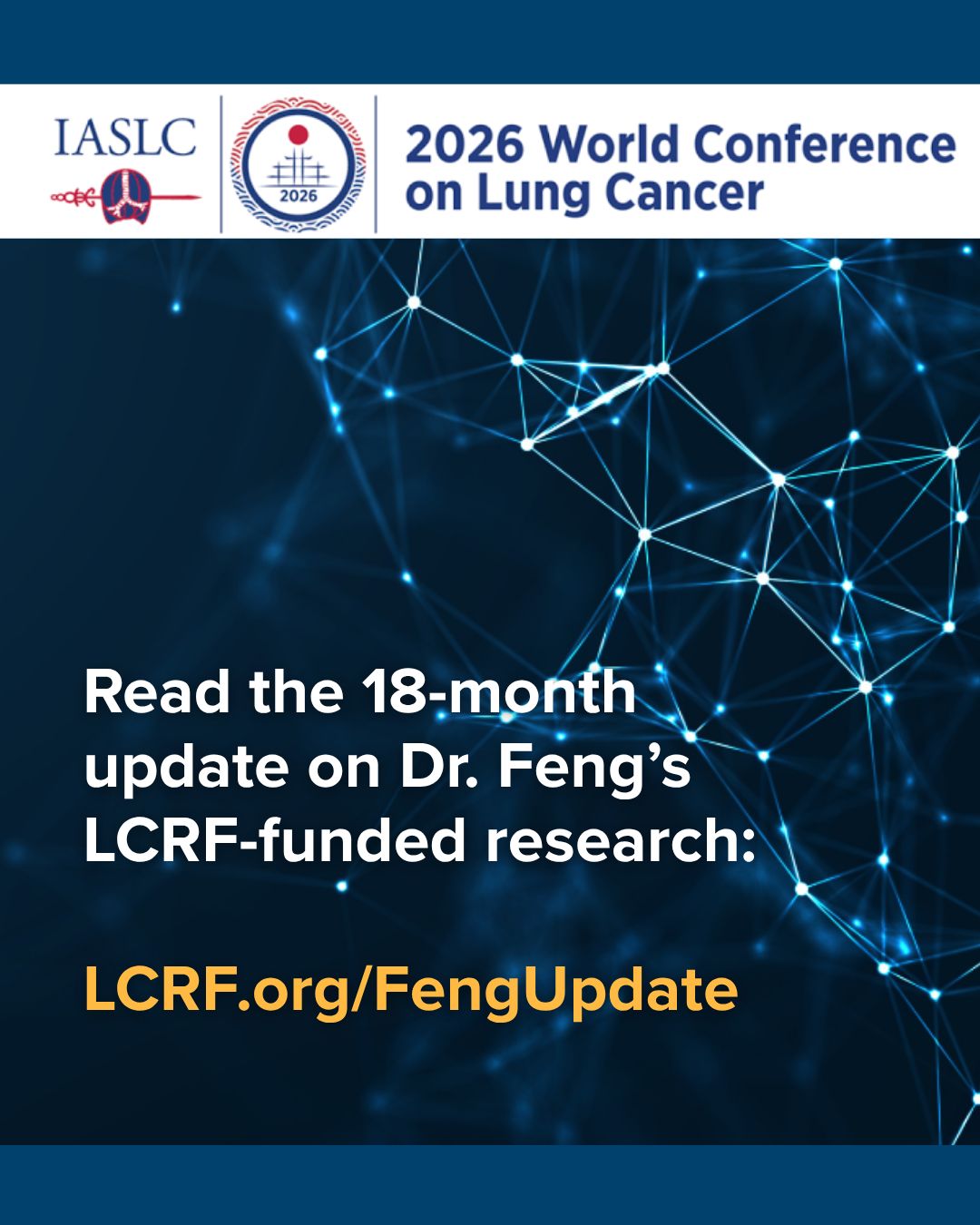 Presenting today at the World Conference on Lung Cancer: LCRF grantee Dr. William Feng.
#
