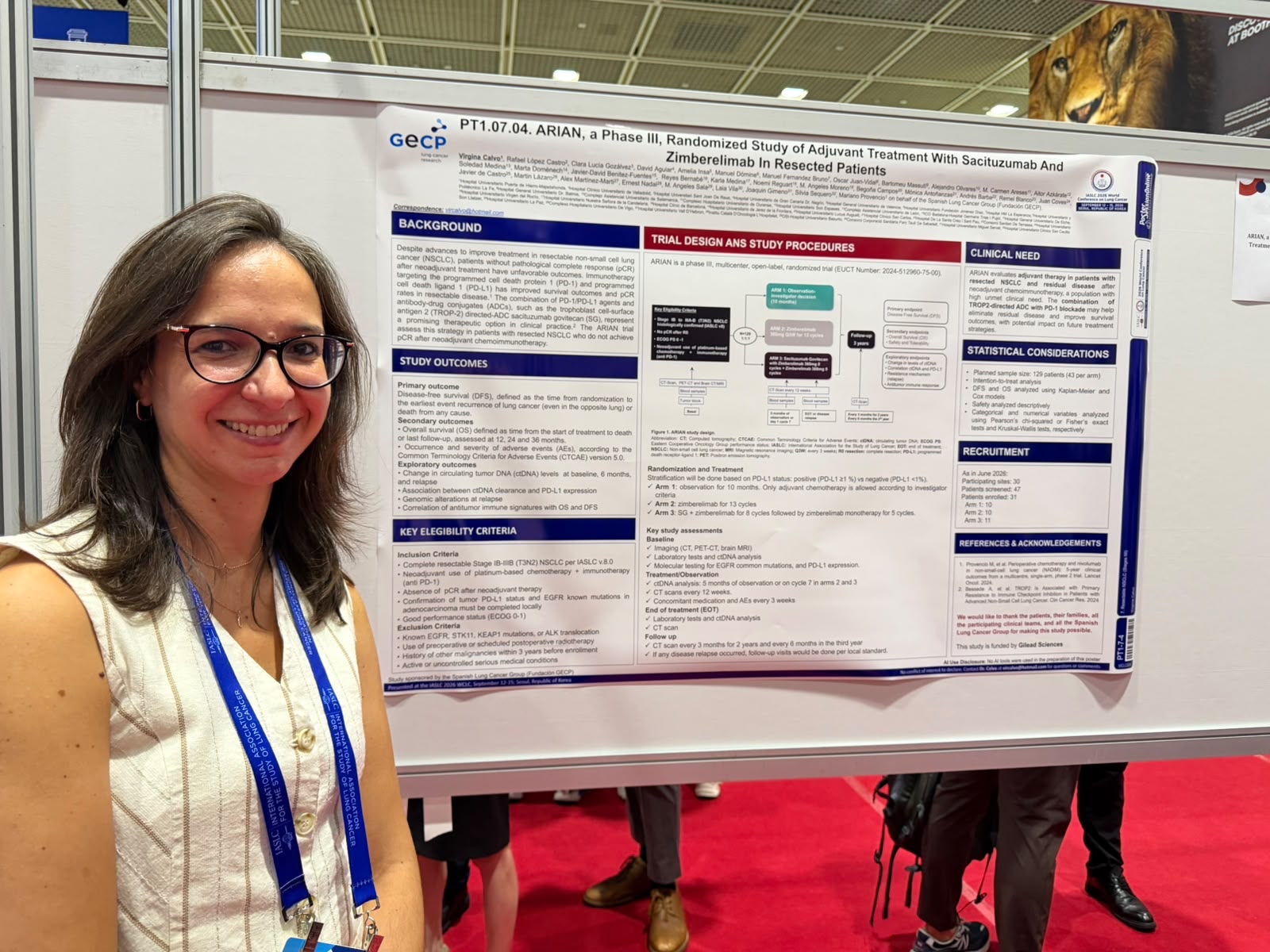 ⭕ @VirginiaCalvo6 @HospiPtaHierro presents the GECP ARIAN study during the Poster Tour at
