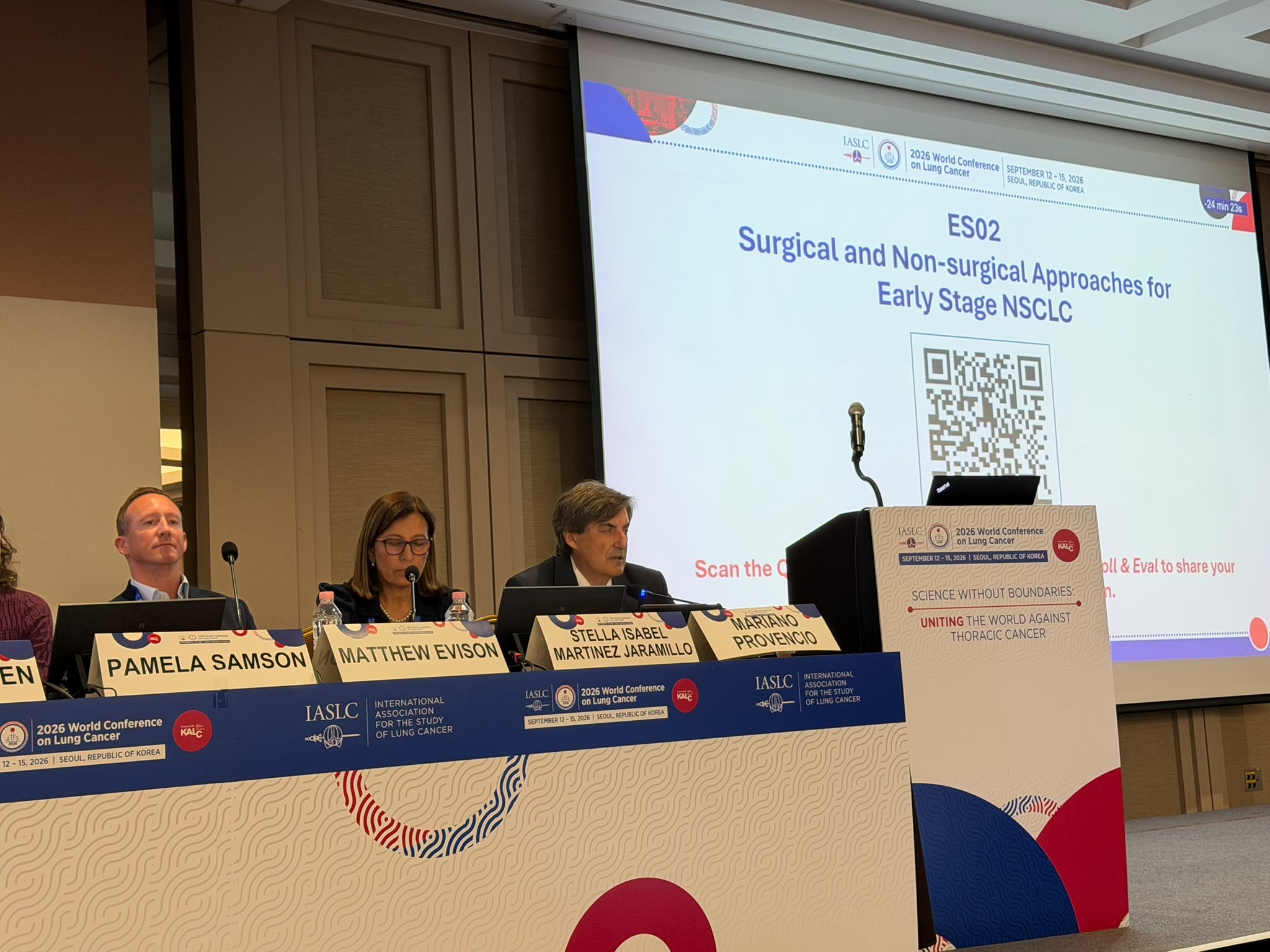 🗣️ El Dr. @MARIANOPROVENCI , presidente del #GECP, participa en #WCLC2026 en la sesión int