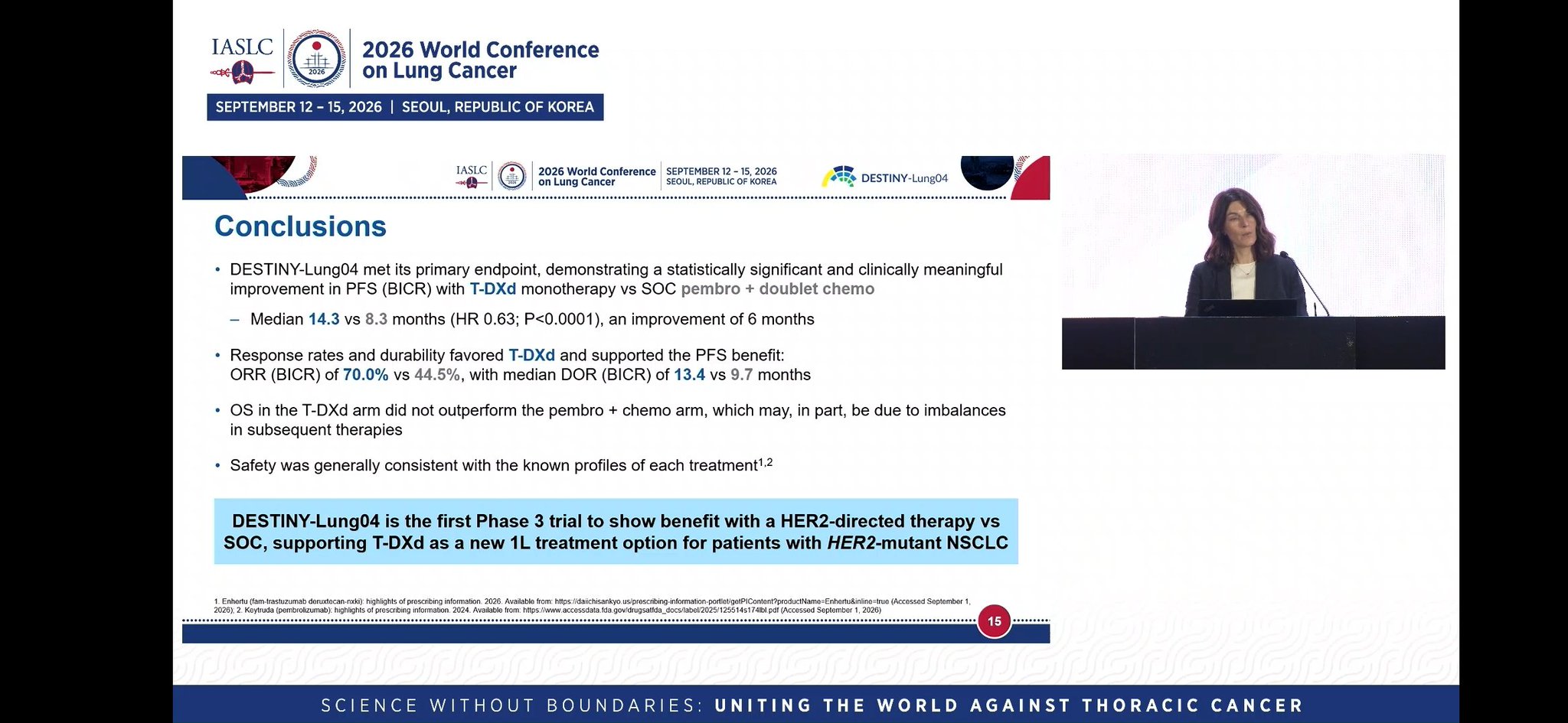 Summary #destinlyLung04 #WCLC26
✅️ met its primary endpoint: 6 month improvement in PFS
✅