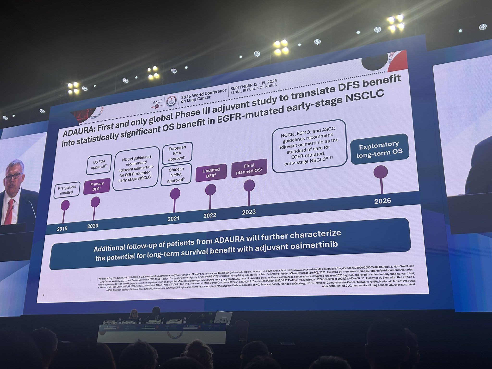 Most ADAURAble long-term OS results of adj OSimertinib showing dramatic benefits!
While w